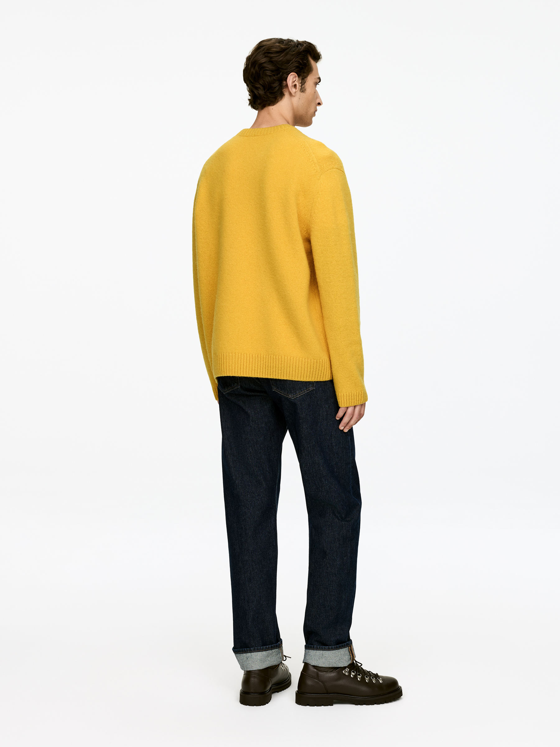 Pull en laine à col rond - Jaune - Regular fit - Homme - StillMedia/Lookbook - 3