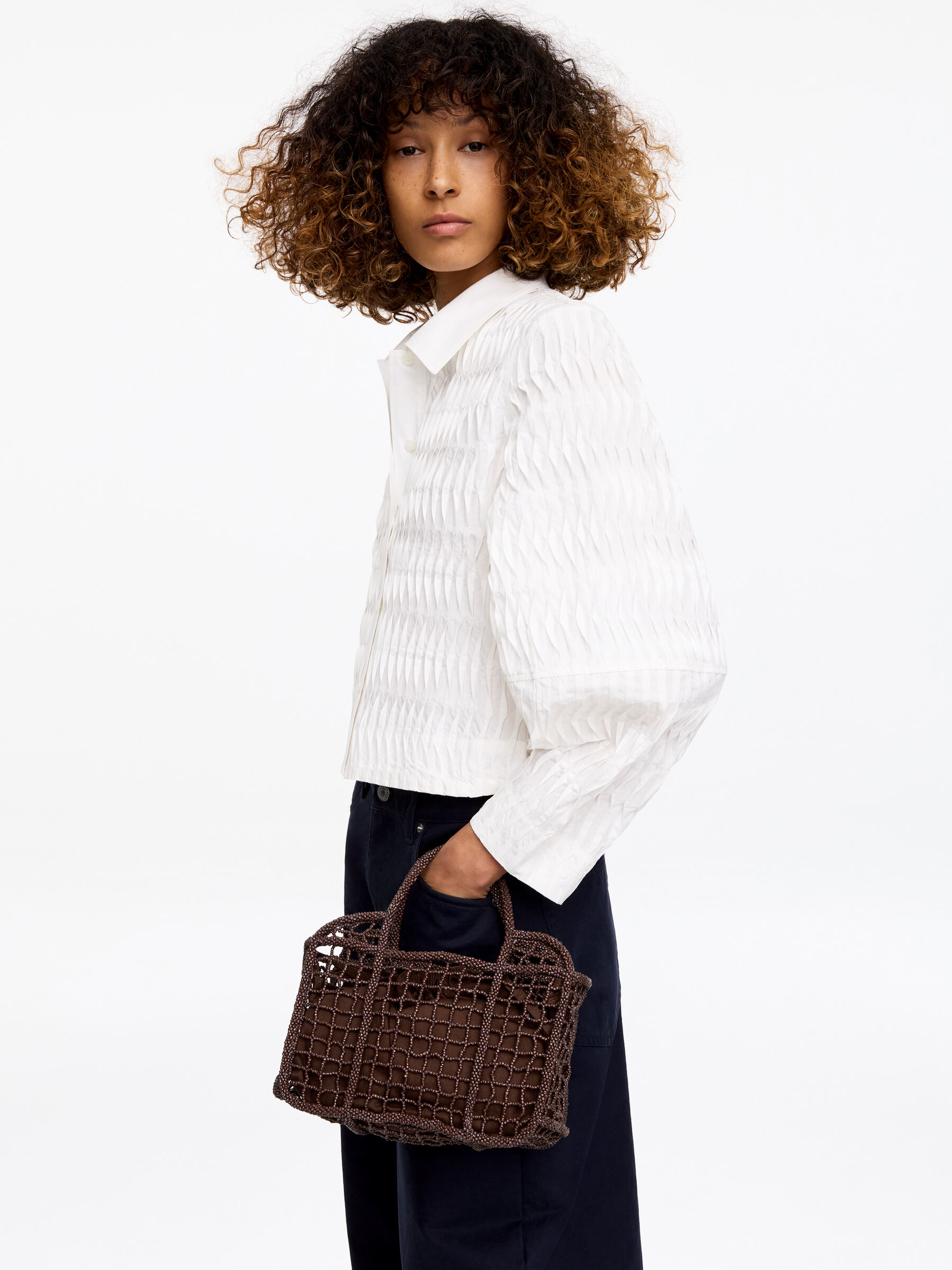 ARKET and Laila Gohar Beaded Bag - Brown - Women - StillMedia/Lookbook - 5