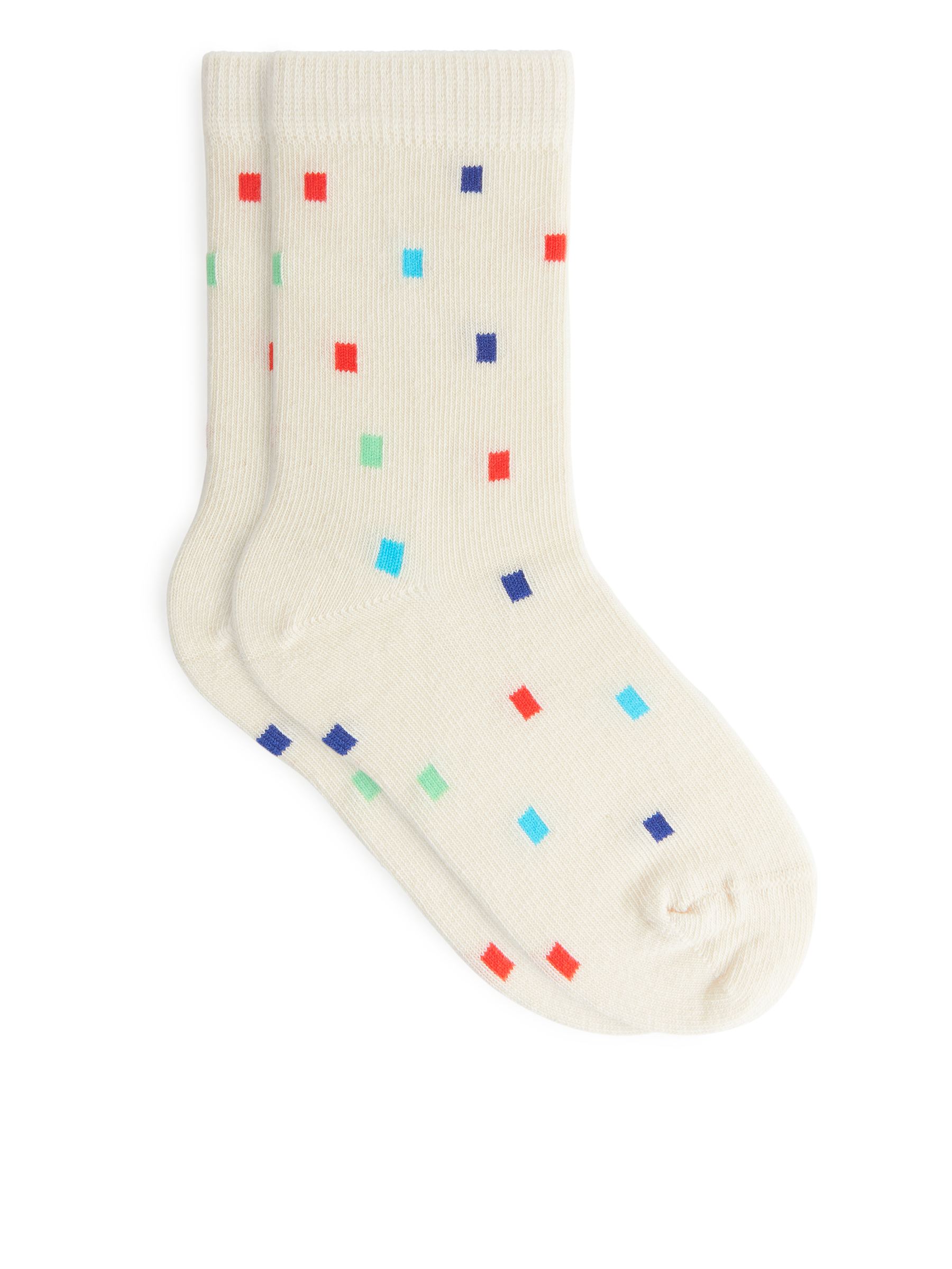 Jacquard-Socken, 2er-Pack - Beige/Bunt - Kinder - StillMedia/DescriptiveStillLife - 1