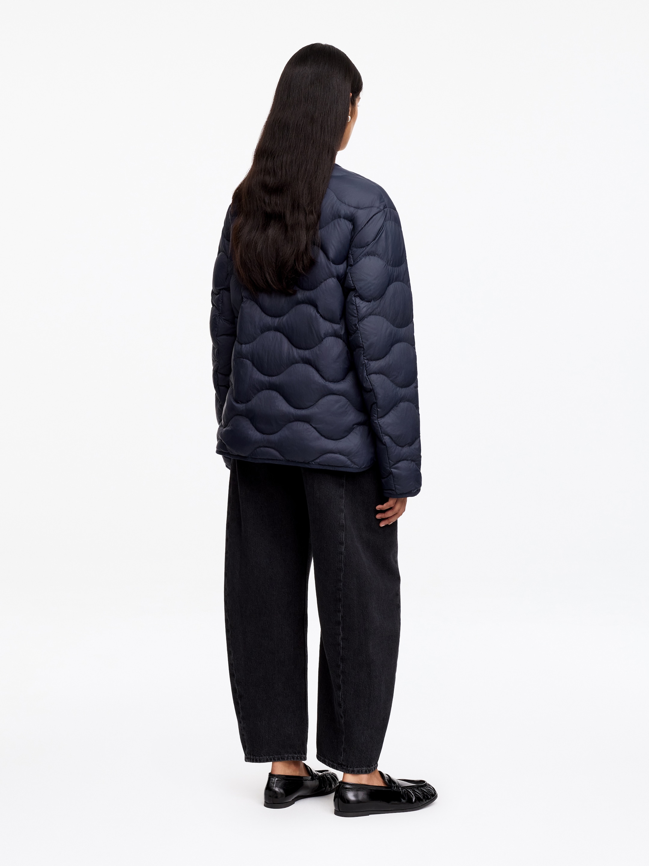Re:Down Quilted Liner Jacket - Dark Blue - Regular fit - women - StillMedia/Lookbook - 2