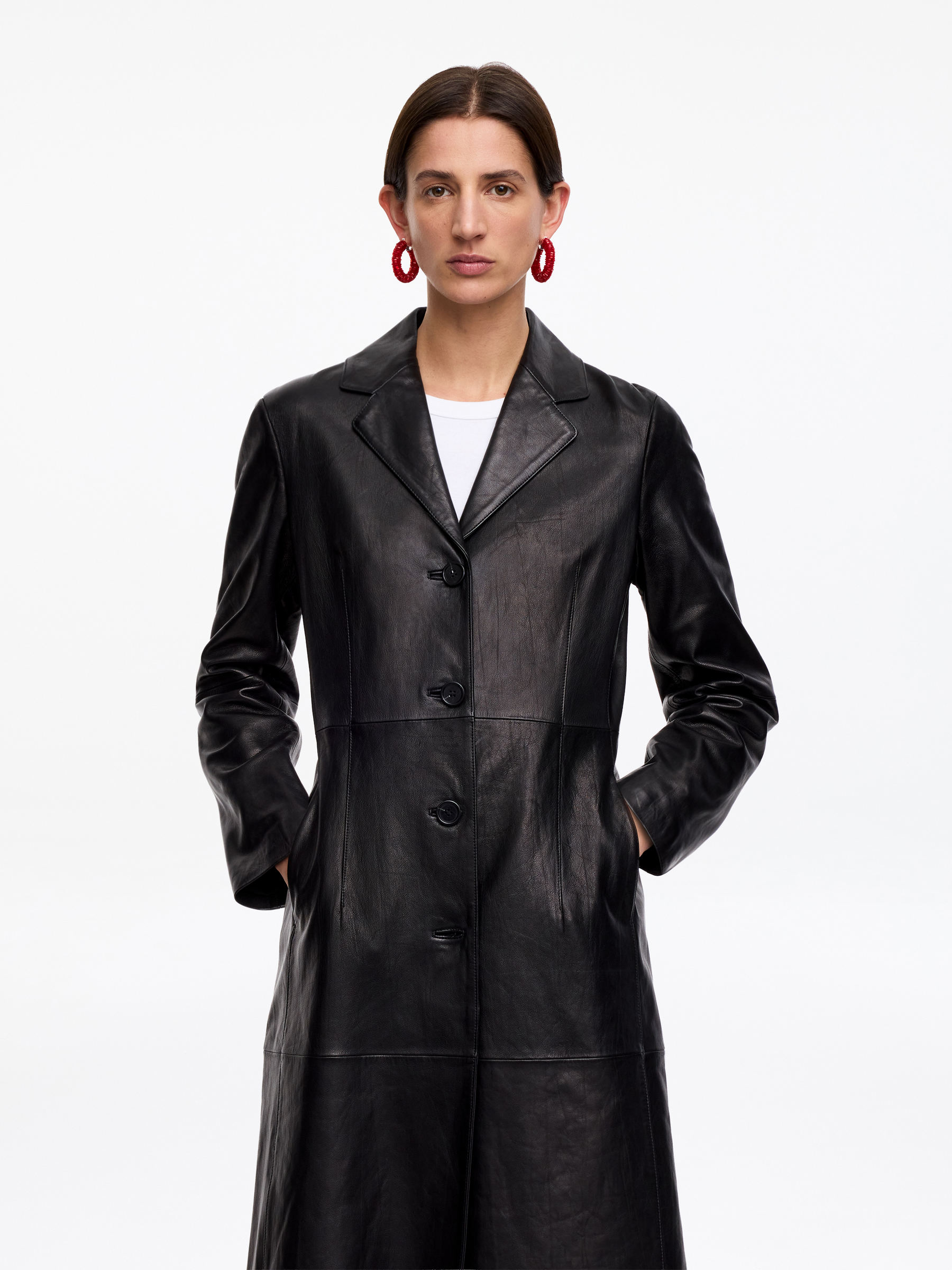 Beaded Hoop Earrings - Red - Women - StillMedia/Lookbook - 4