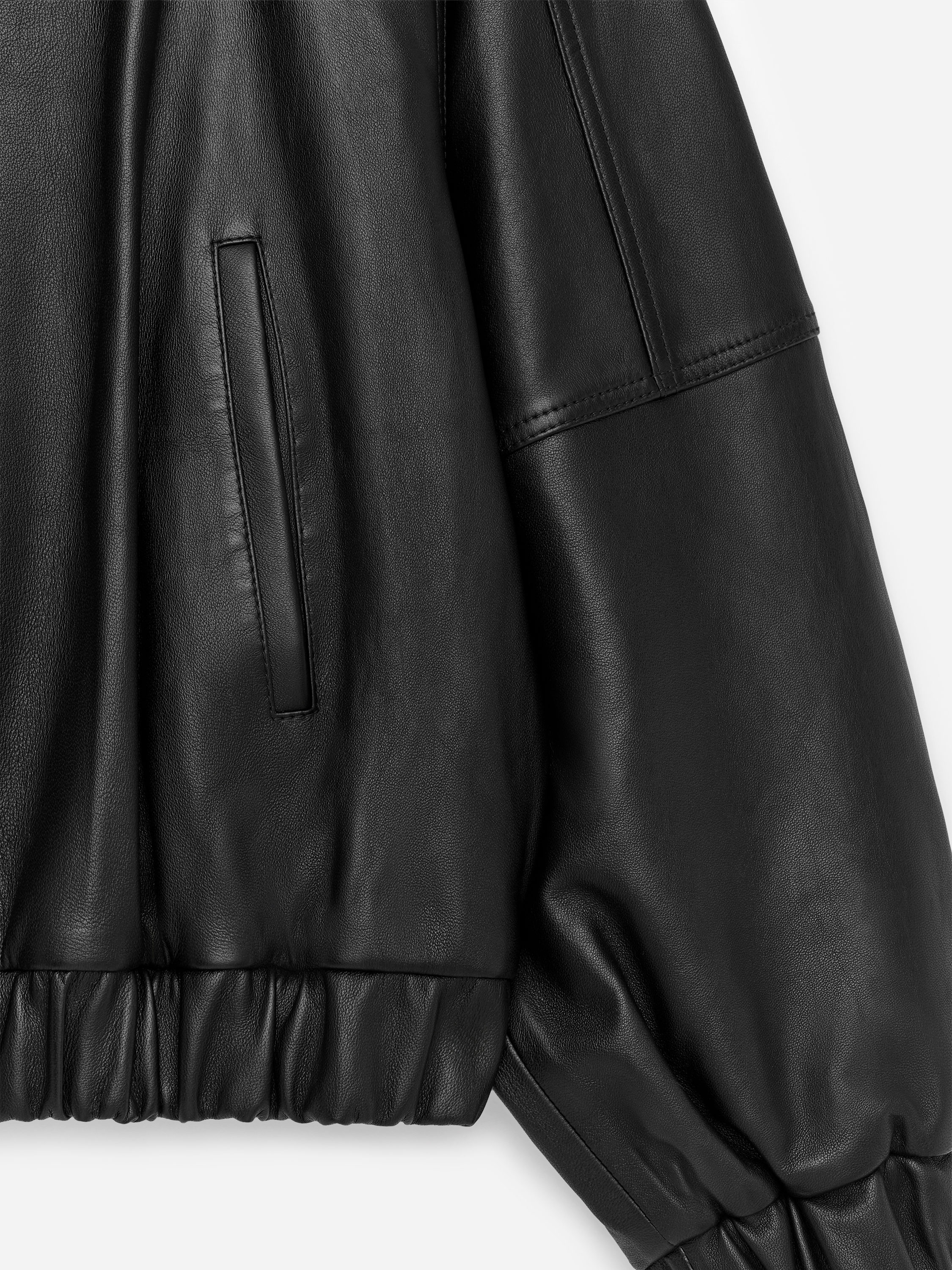 Leather Jacket - Black - Oversized - Women - StillMedia/DescriptiveDetail - 1