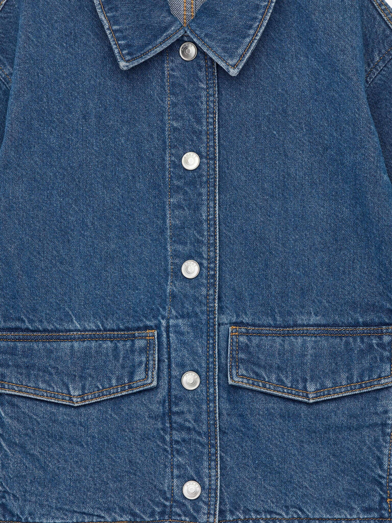 Overshirt in denim - Blu - 2