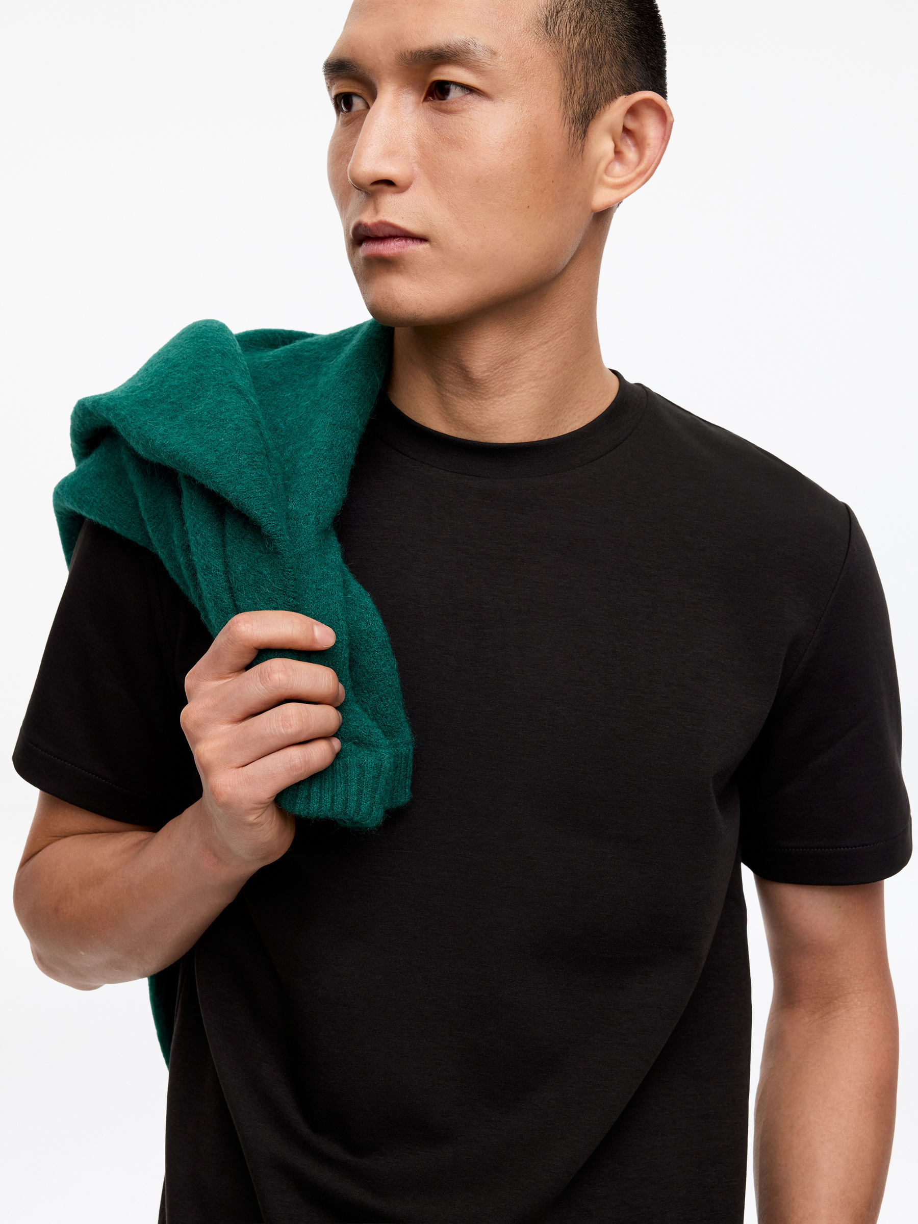 Interlock-T-Shirt mit normaler Passform - Schwarz - Regular Fit - Herren - StillMedia/Lookbook - 3