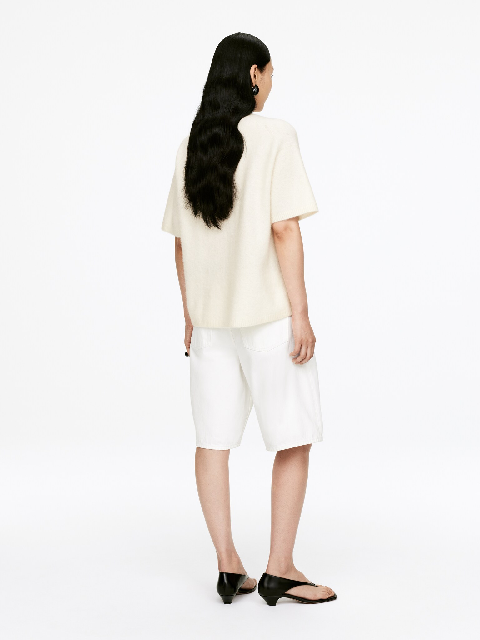 Pull en mélange de laine et d'alpaga - Blanc cassé/Noir/Rouge brun/gris - 3