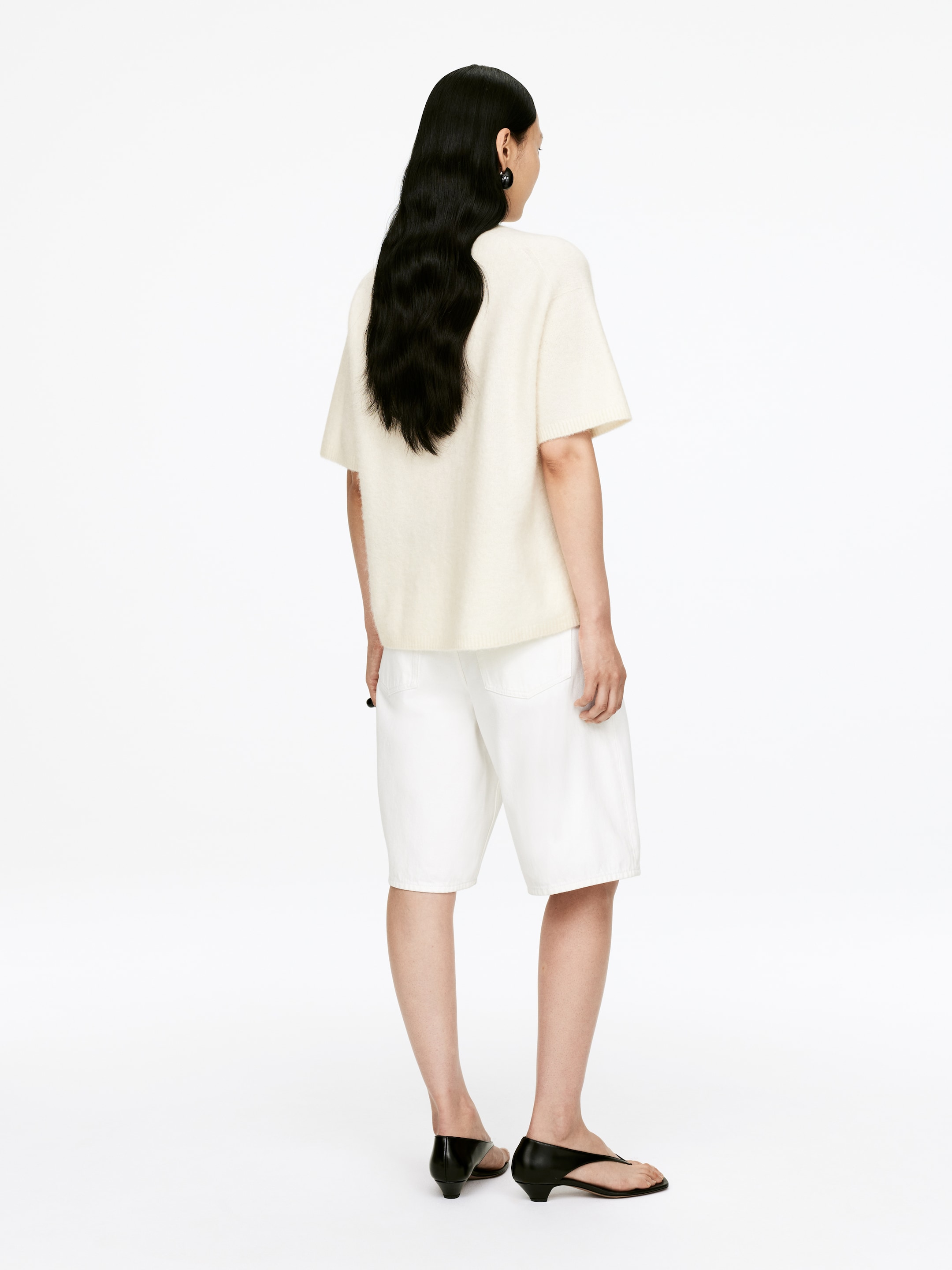 Visa större bild: Tröja i alpacka och ull - Off-white - DAM | H&M SE 2