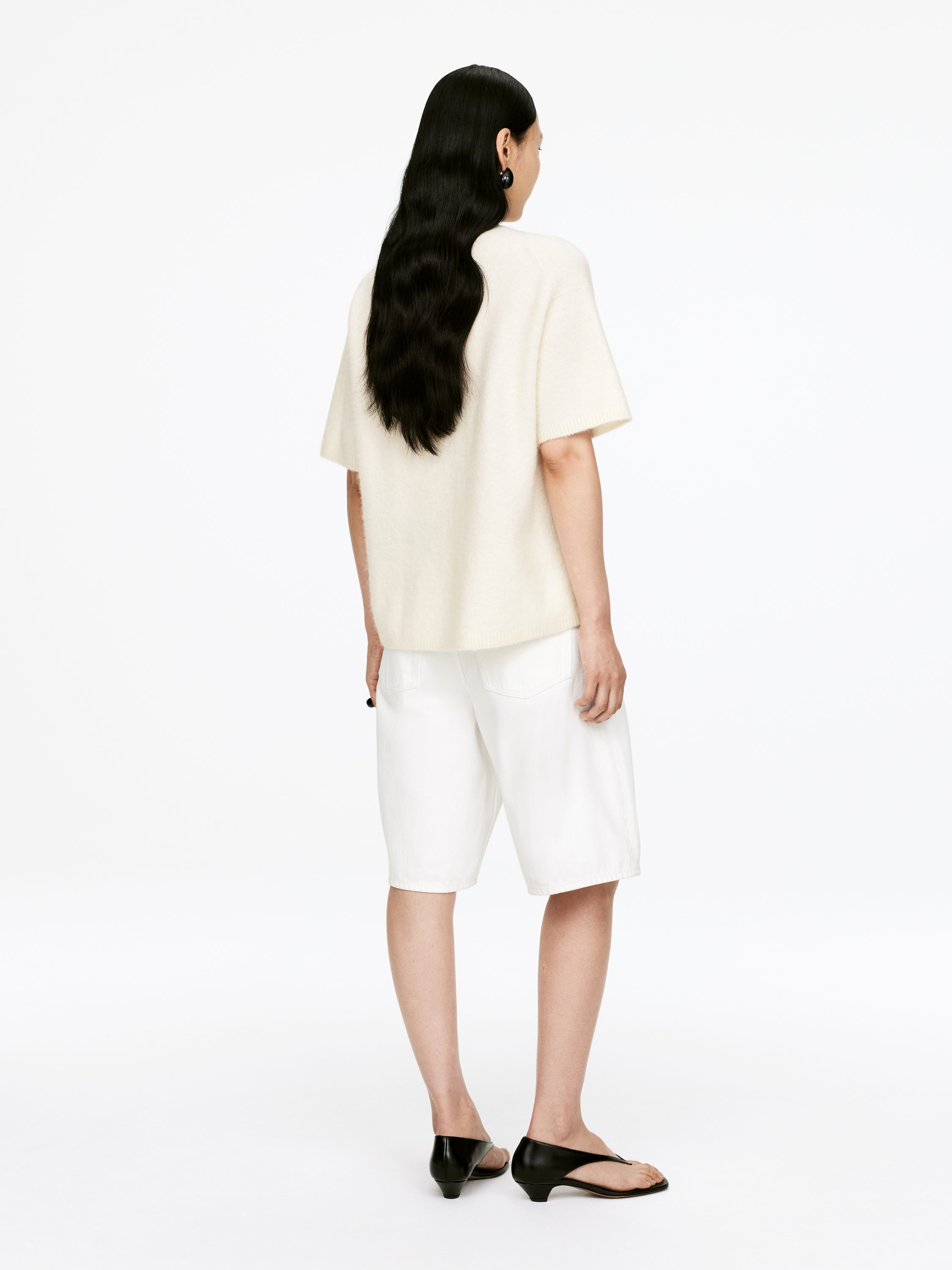 Alpaca-Wool Blend Jumper - Off White - Loose fit - Women - StillMedia/Lookbook - 3