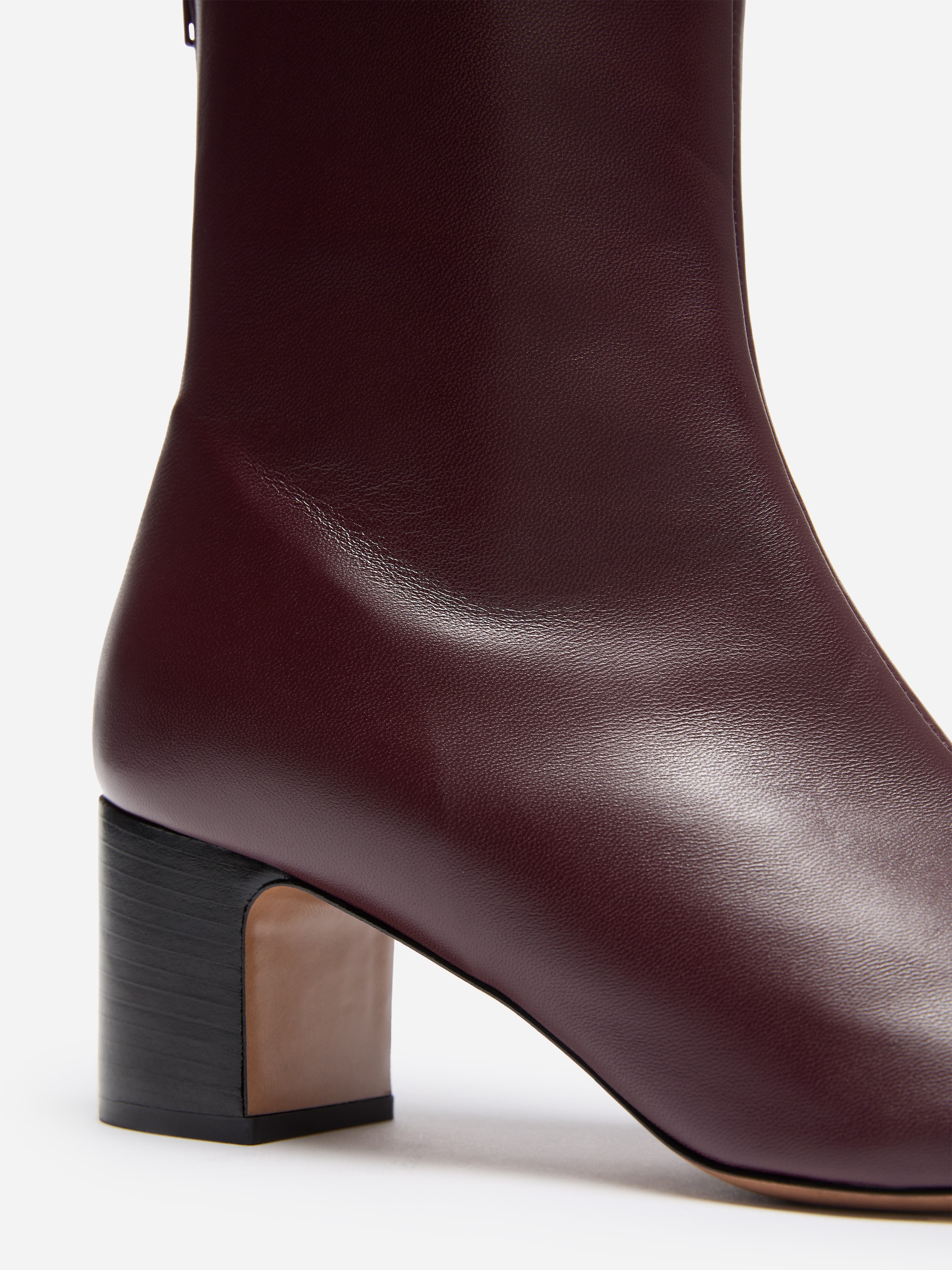 Botines de piel tipo calcetín - Rojo oscuro - women - StillMedia/DescriptiveDetail - 1