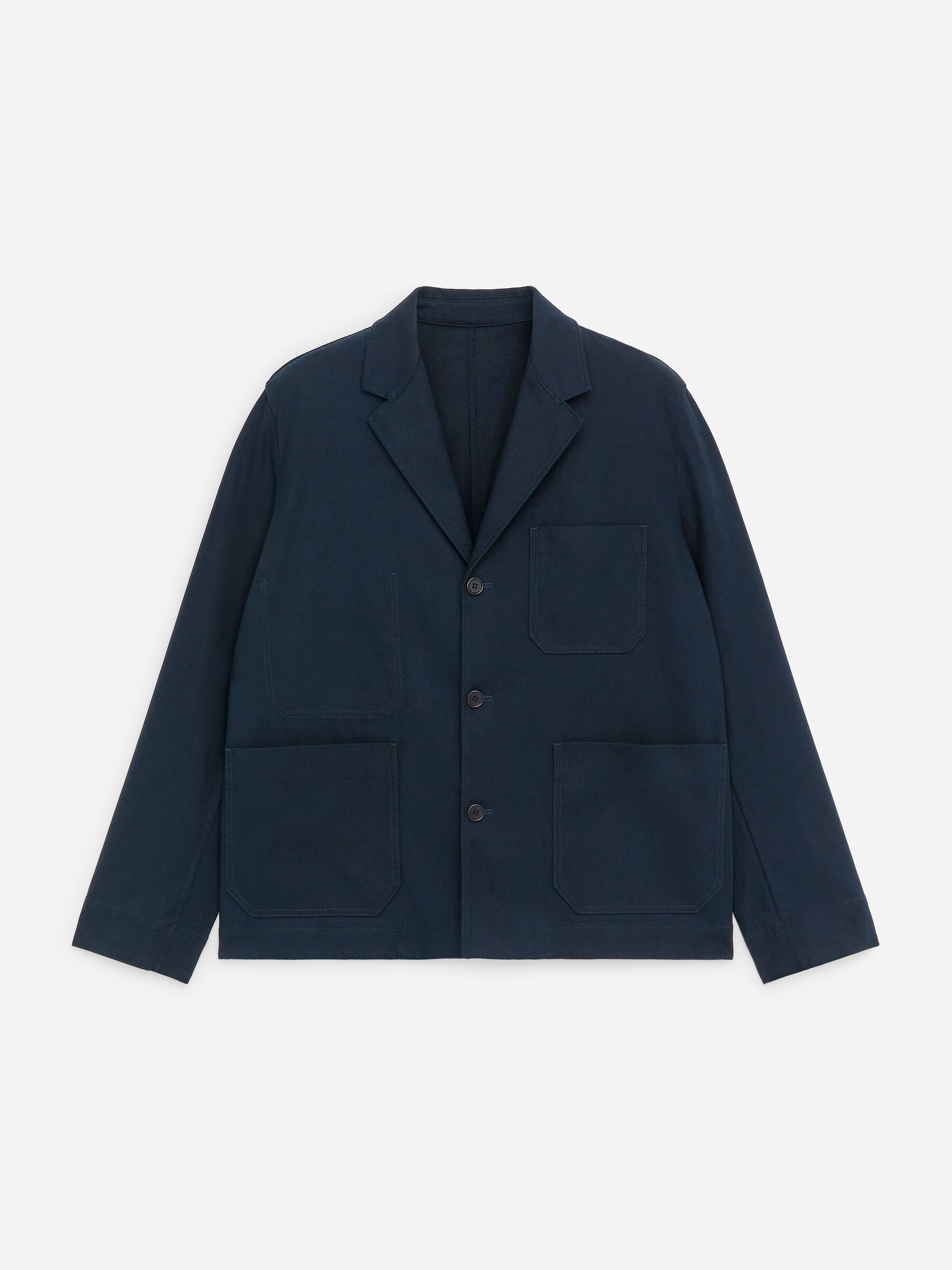 Kavaj i linne och bomull - Mörkblå - Relaxed fit - Men - StillMedia/DescriptiveStillLife - 1