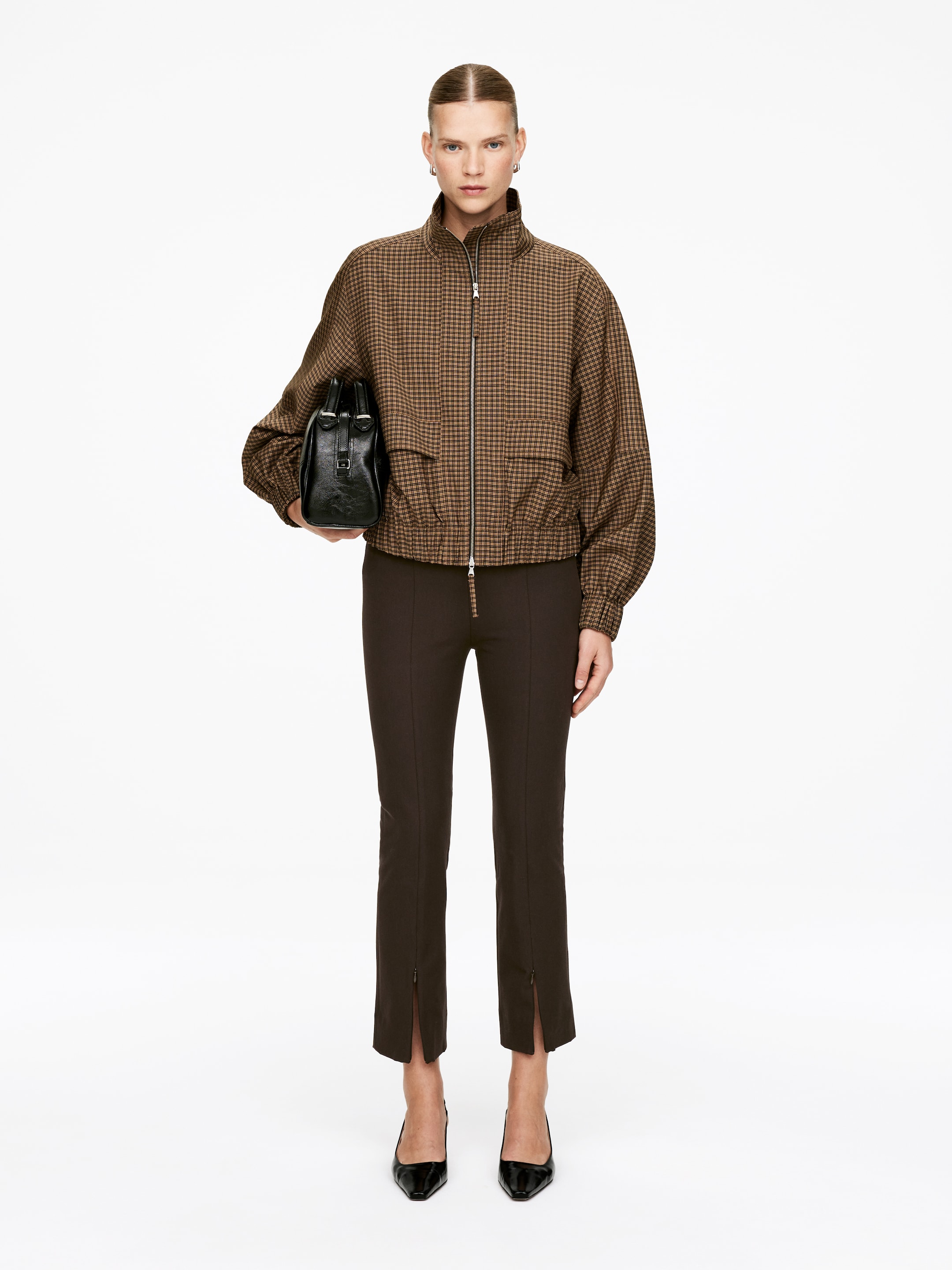 View larger image: Slim-Fit Trousers - Brown - Ladies | H&M GB 1