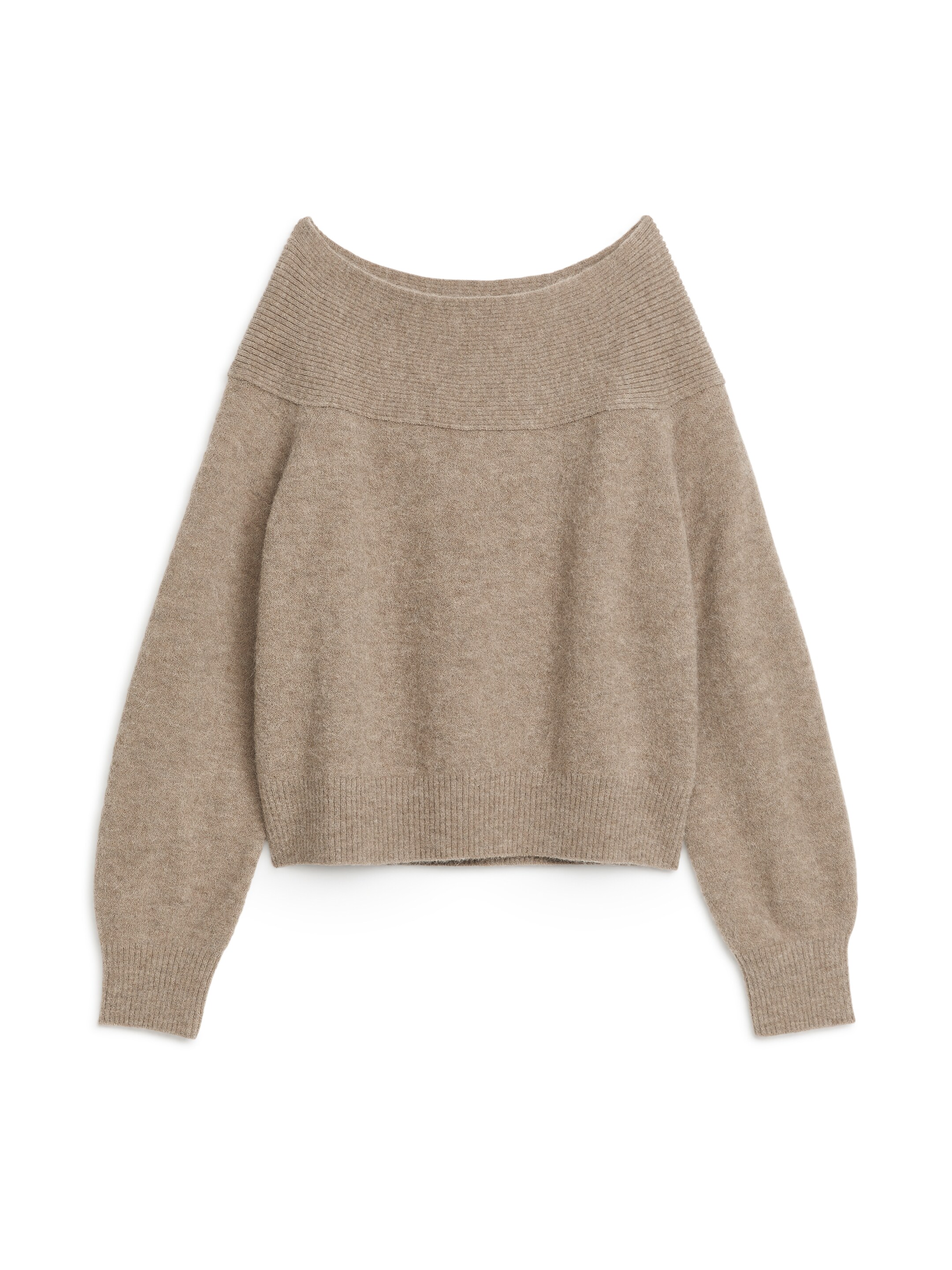 Jersey con hombros descubiertos - Beige - Corte relajado - Women - StillMedia/DescriptiveStillLife - 1