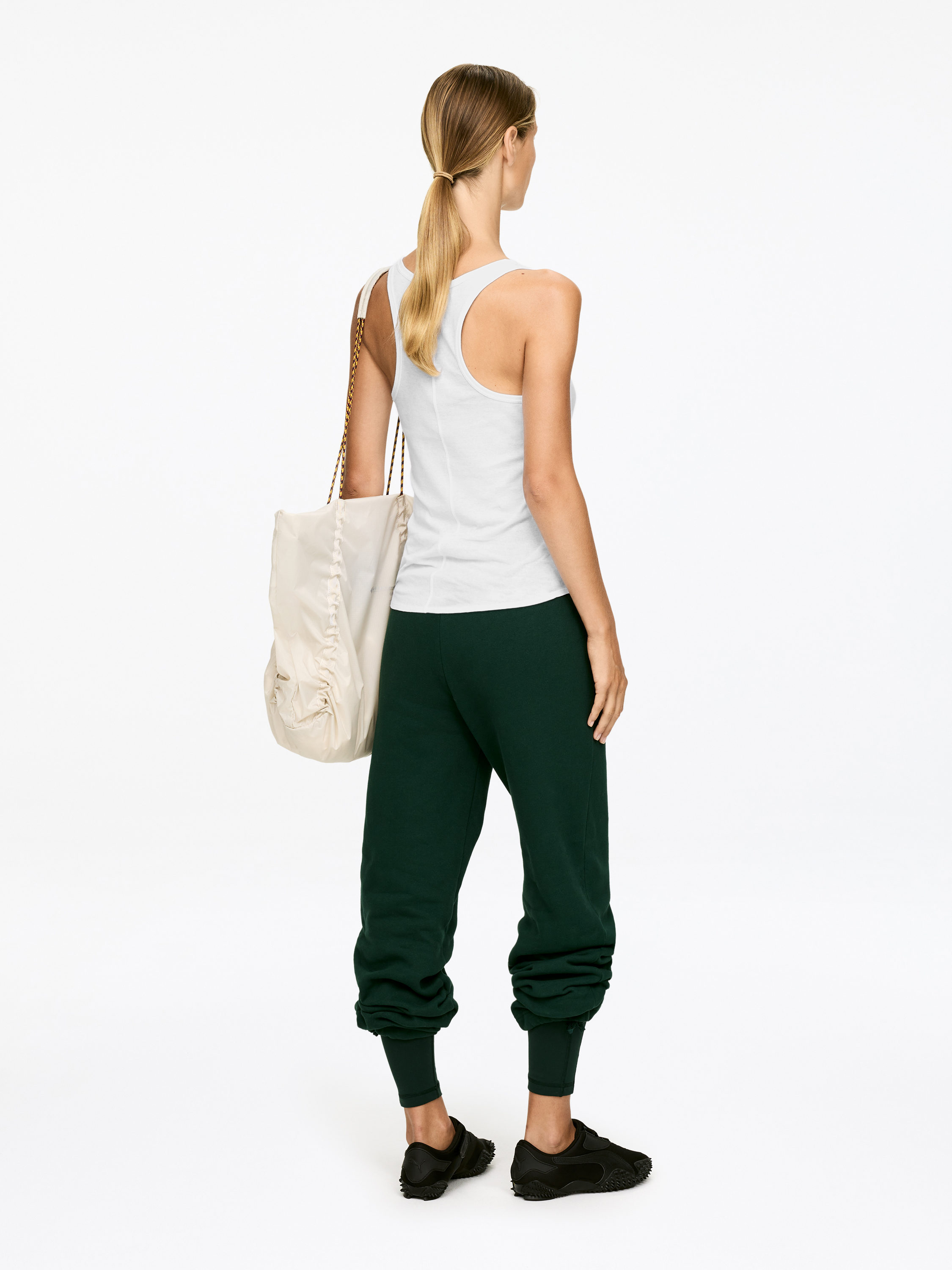 Sheer Cotton Tank Top - White - Slim fit - Women - StillMedia/Lookbook - 4