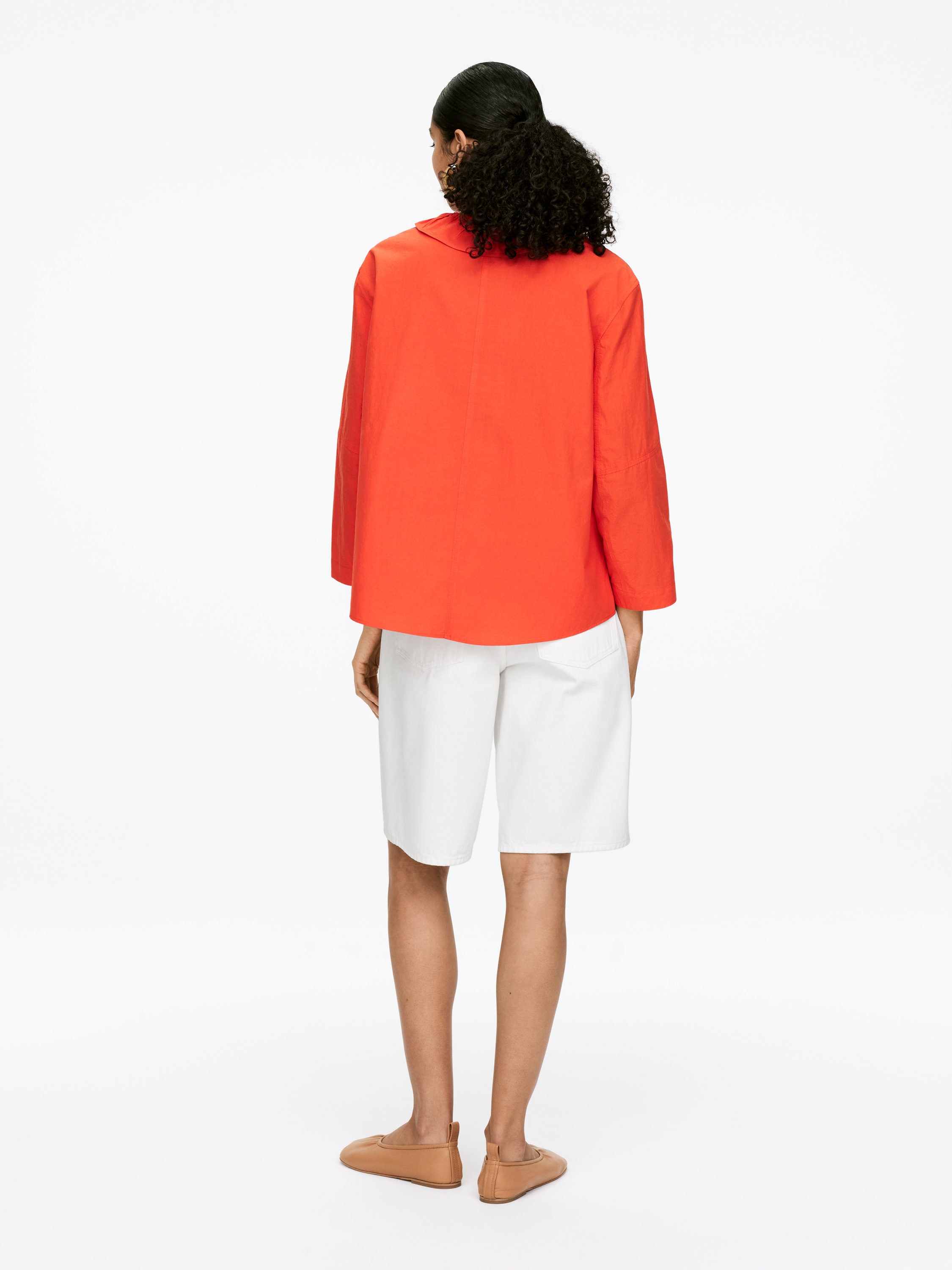 Frill Blouse - Bright Orange - Regular fit - Women - StillMedia/Lookbook - 5