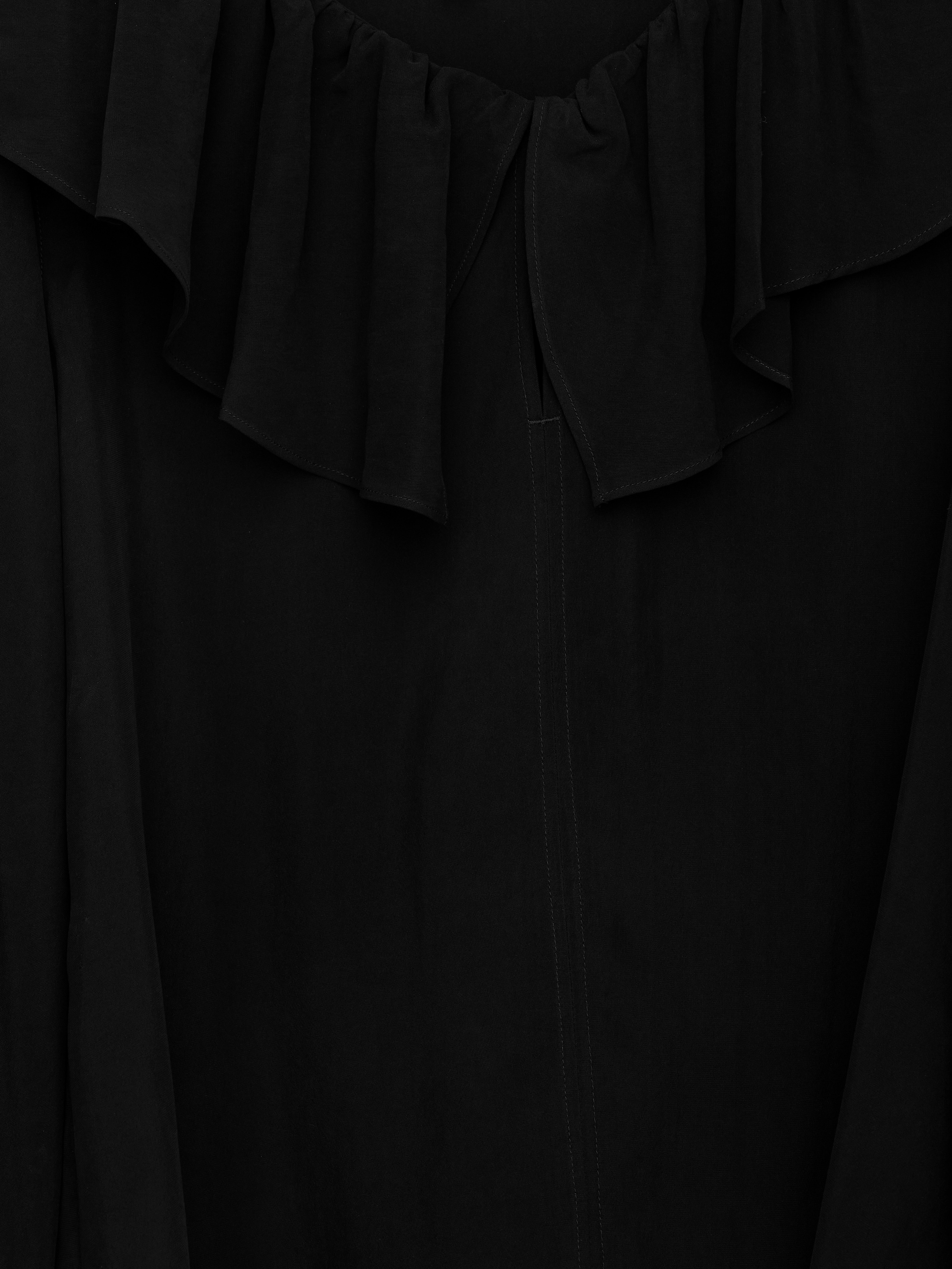 Grotere afbeelding bekijken: Blouse met kraag met ruches - Zwart - DAMES | H&M BE 6
