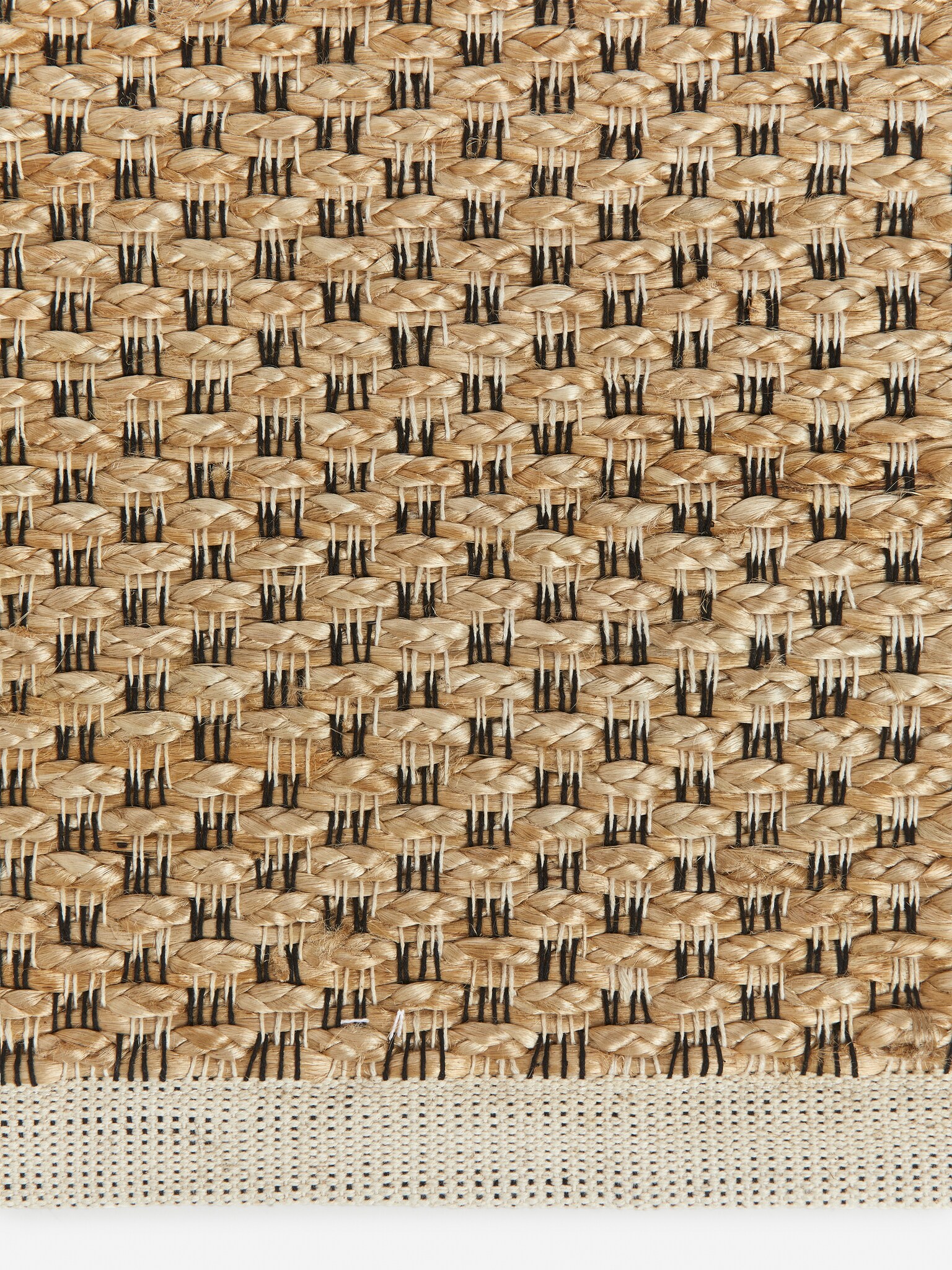 Jute Doormat - Beige/Black - 2