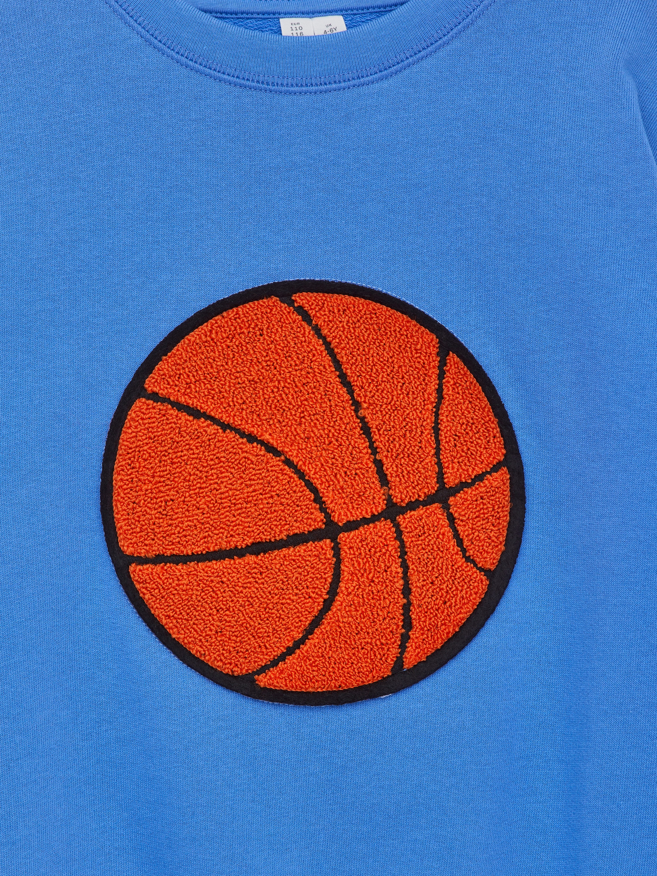Embroidered Sweatshirt - Blue/Basket - Regular fit - Children - StillMedia/DescriptiveDetail - 1