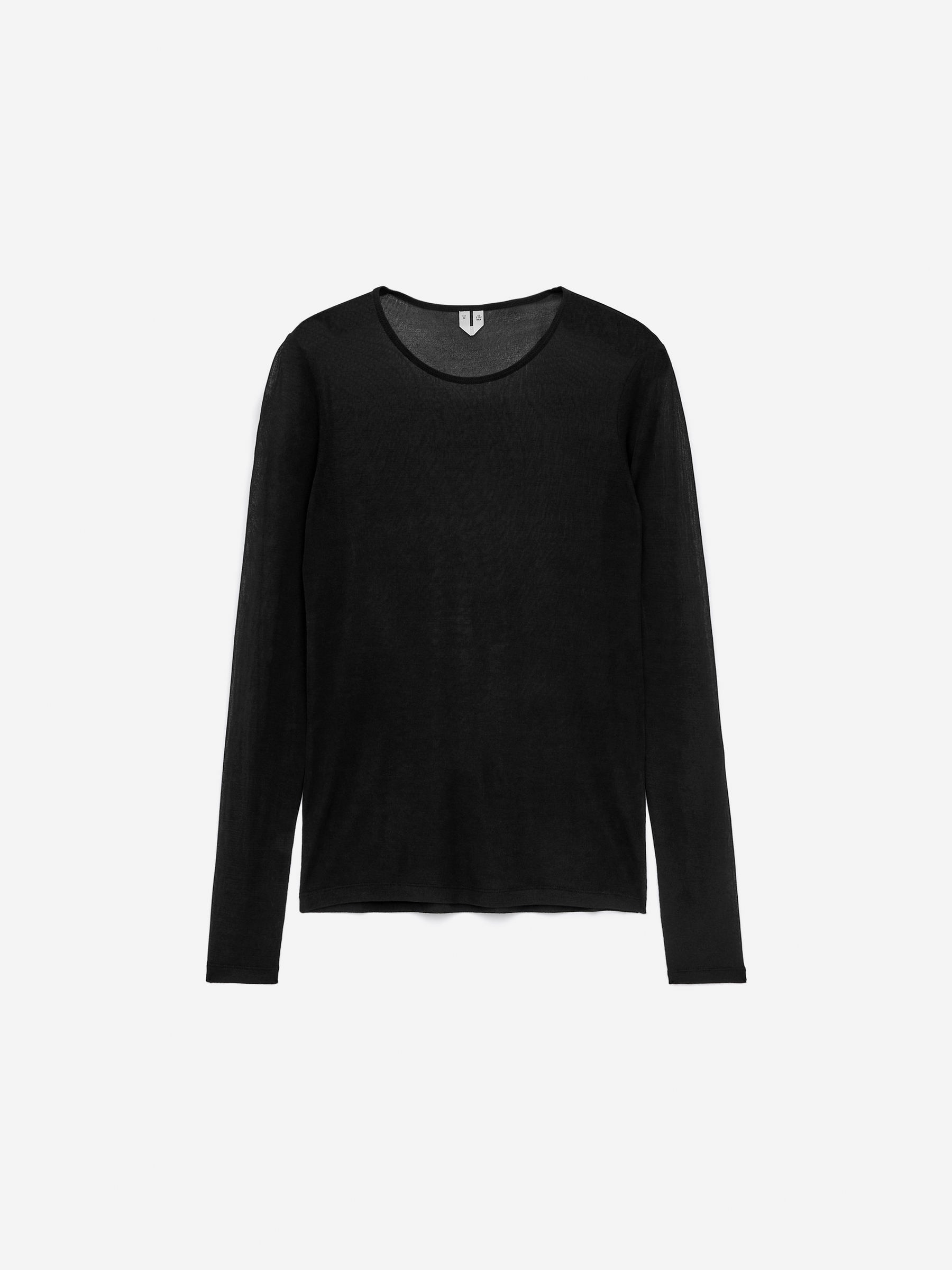 Sheer Silk Top - Black - Slim fit - Women - StillMedia/DescriptiveStillLife - 1