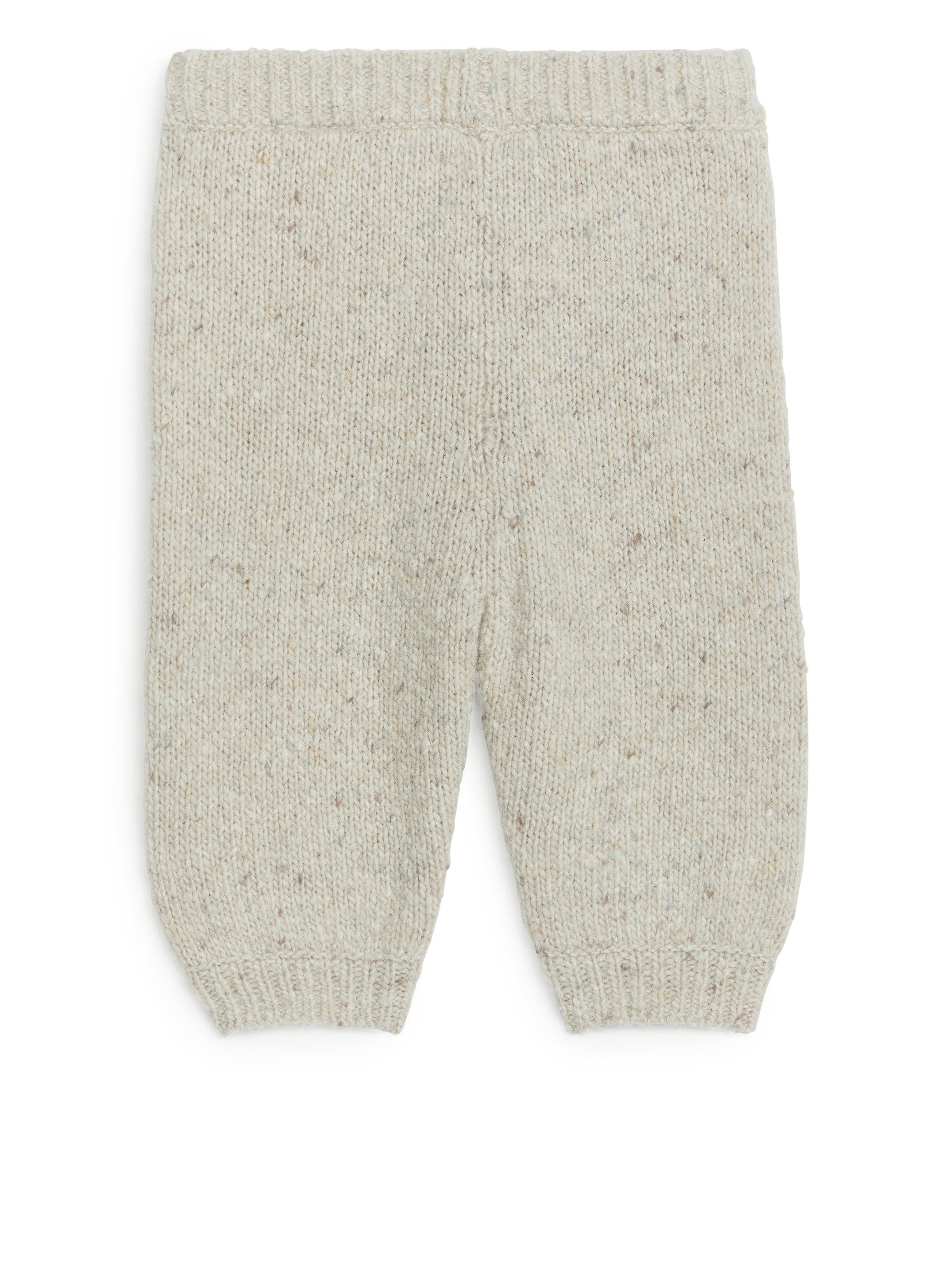 Neps Wool -Blend Trousers - Beige Melange - Loose fit - Children - StillMedia/DescriptiveStillLife - 3
