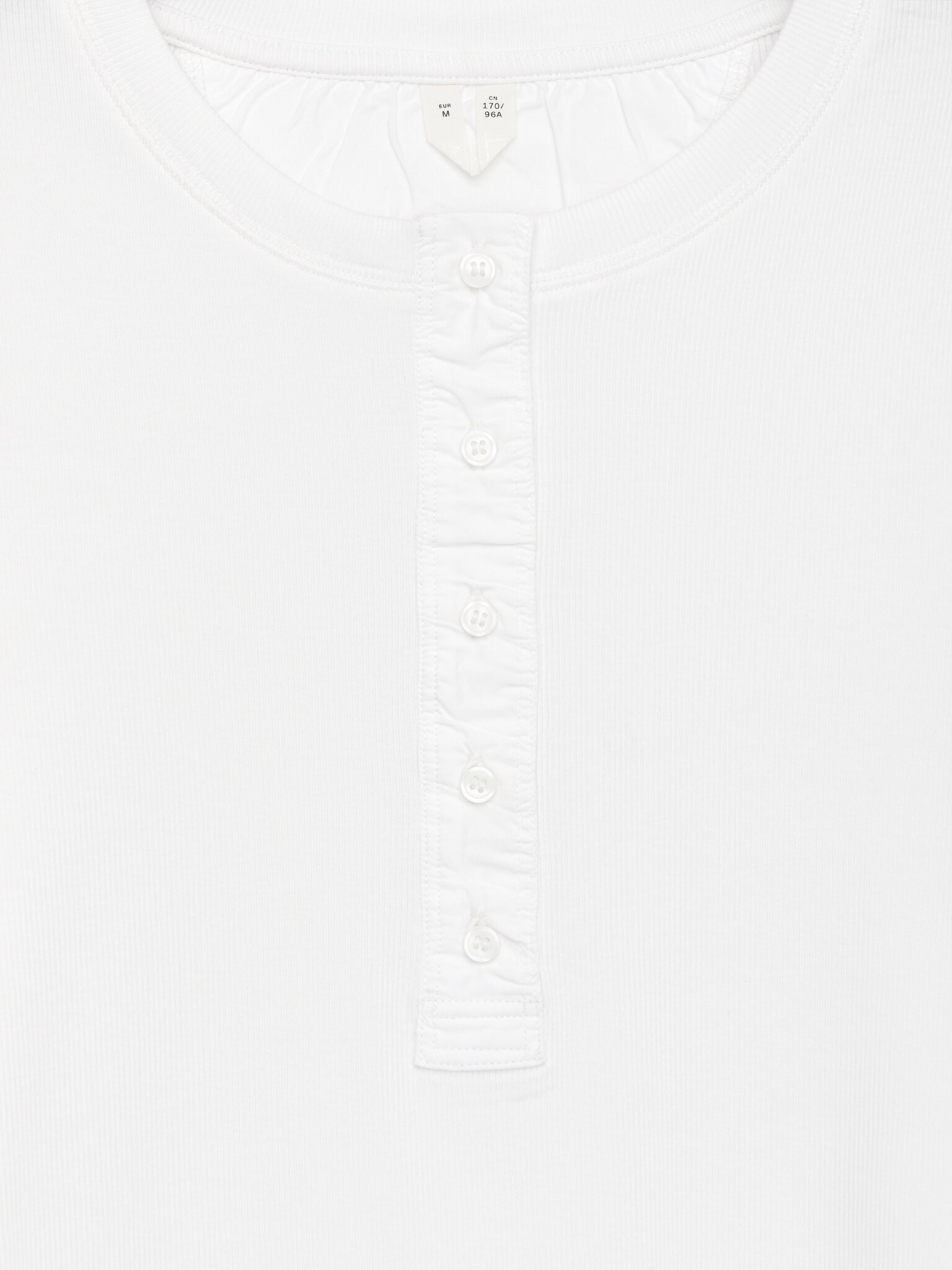 T-shirt con bottoni - Bianco - 5