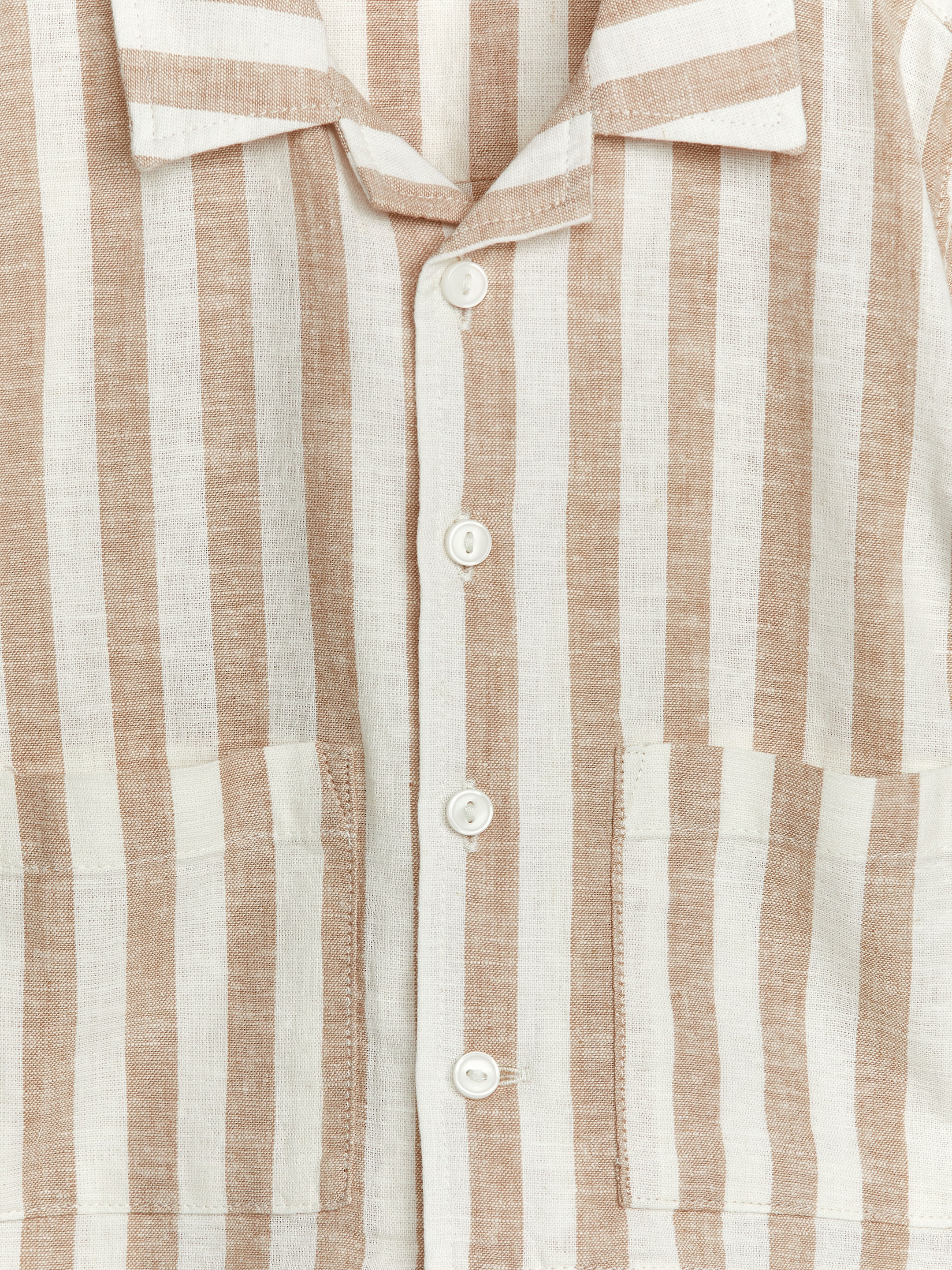 Visualizza immagine più grande: Camicia in lino e cotone - Beige/Bianco - BAMBINO | H&M IT 3