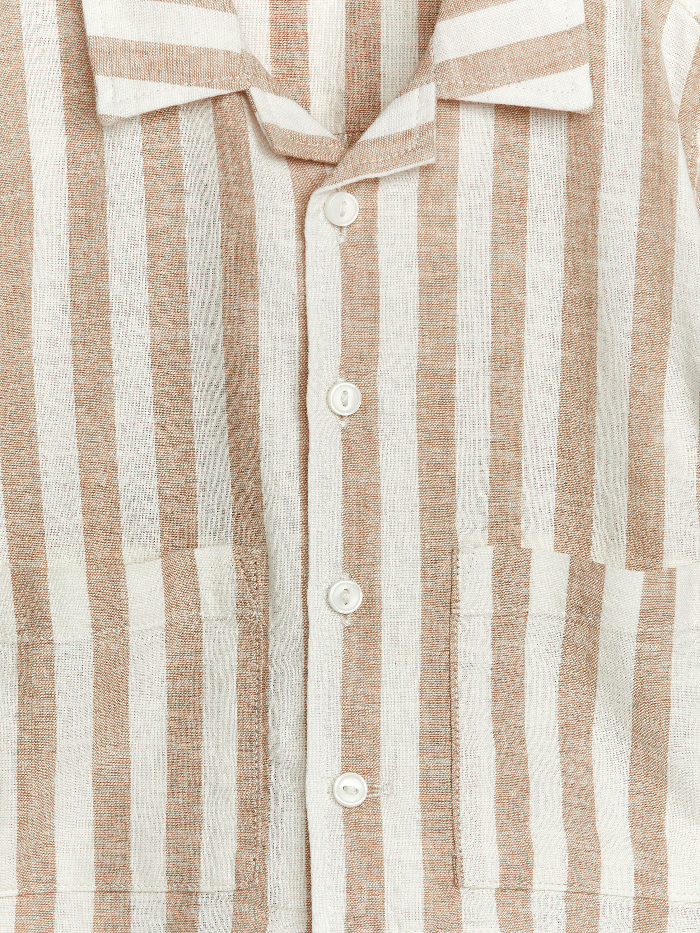 Linen-Cotton Shirt - Beige/White - Regular fit - Children - StillMedia/DescriptiveDetail - 6