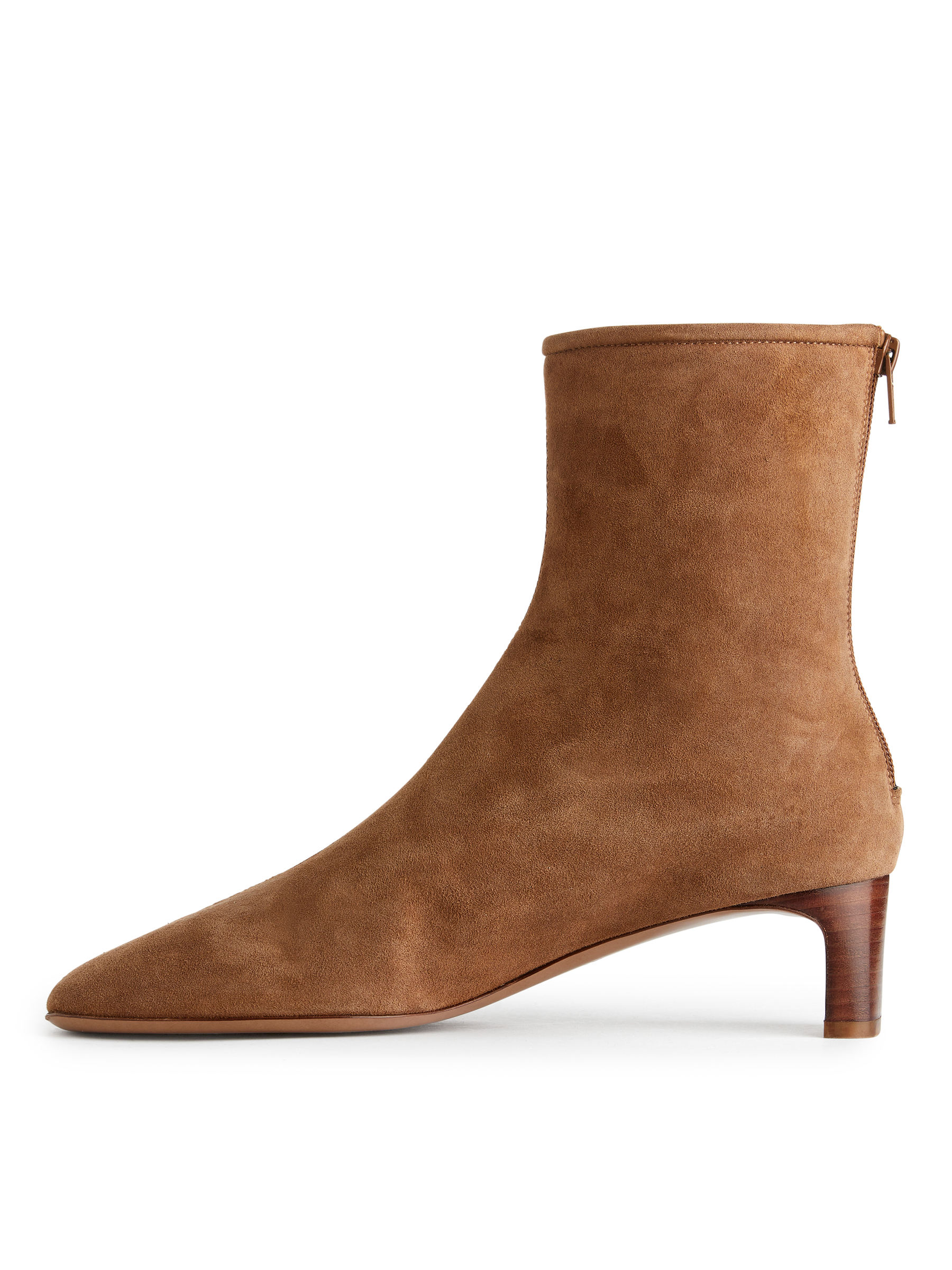 Zamszowe buty za kostkę - Brązowy - Women - StillMedia/DescriptiveStillLife - 8