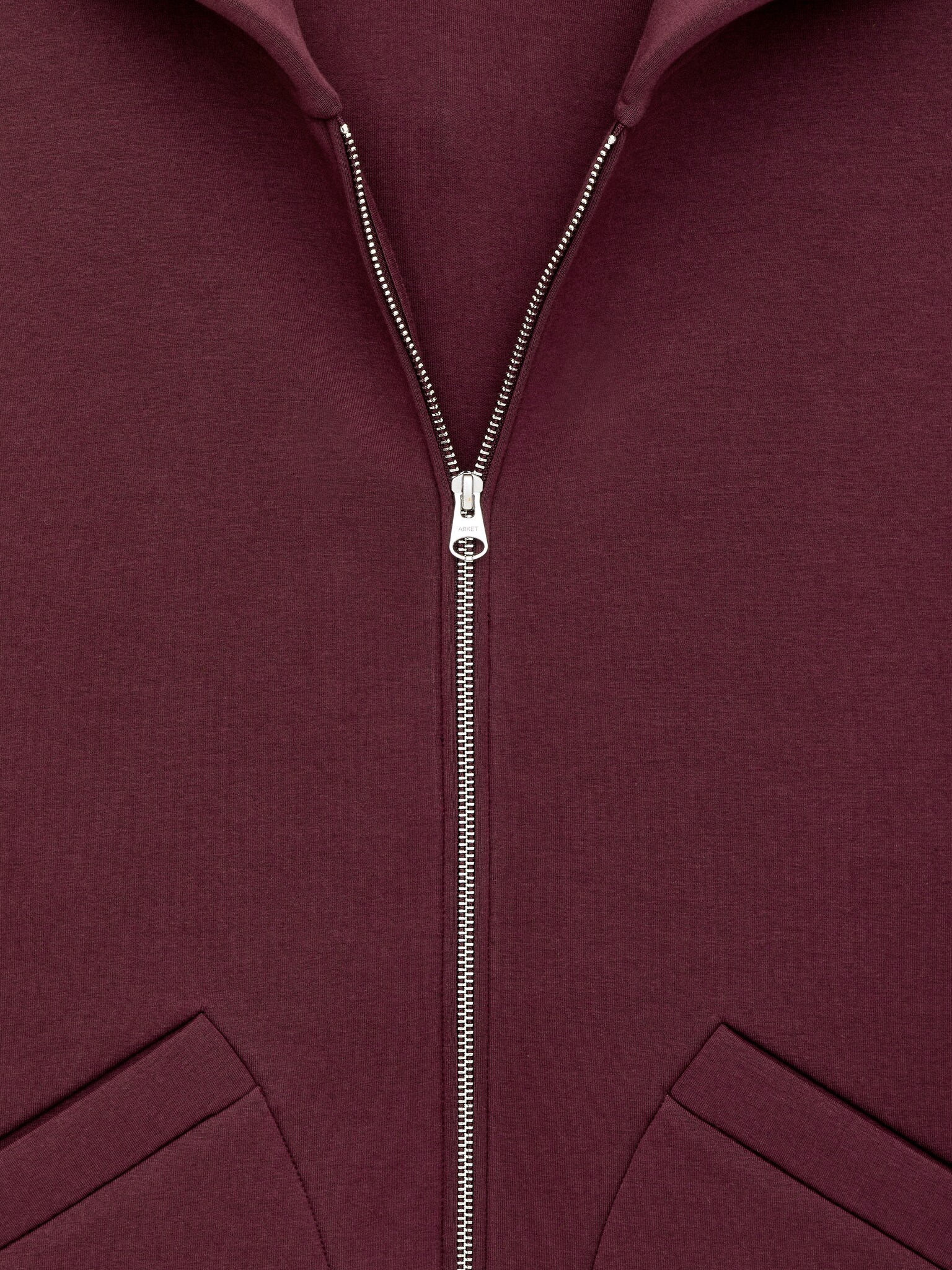 Sweat à capuche zippé en néoprène - Rouge foncé/Gris chiné/Bleu foncé - 4