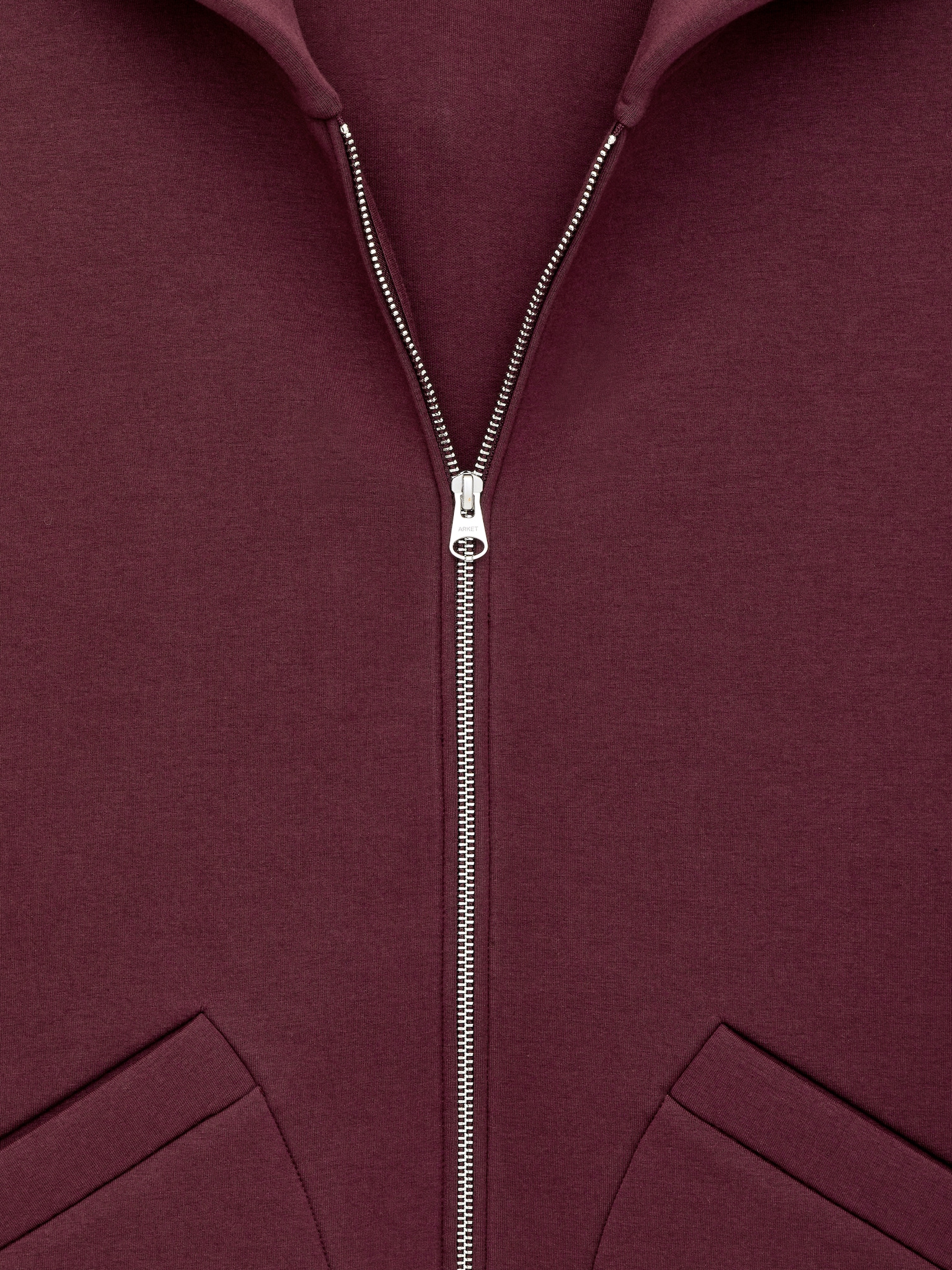 Sweat à capuche zippé en néoprène - Rouge foncé/Gris chiné/Bleu foncé - 2