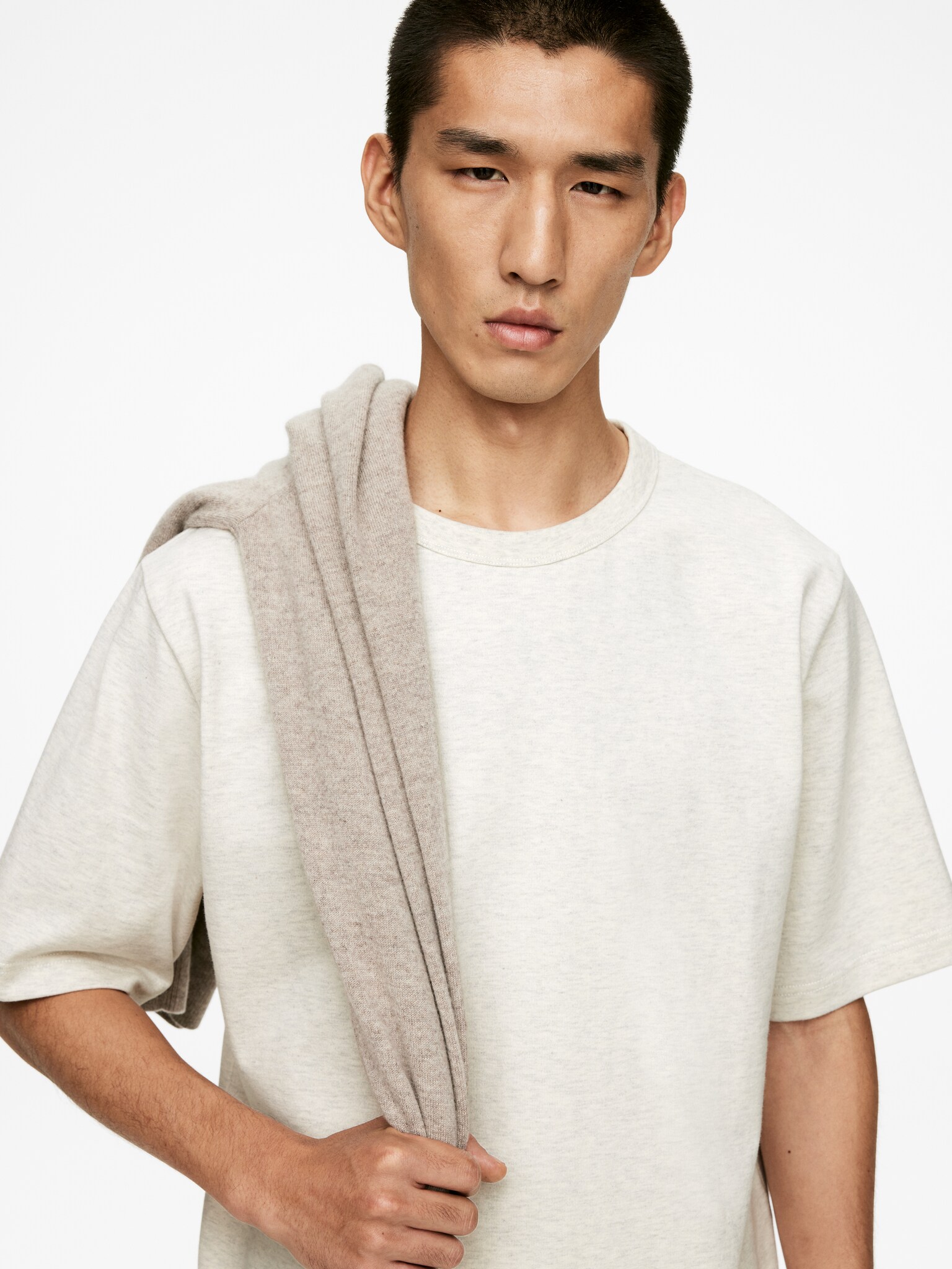 T-shirt oversize 270 g/m² - Avoine/Noir/Blanc/Bleu foncé - 6