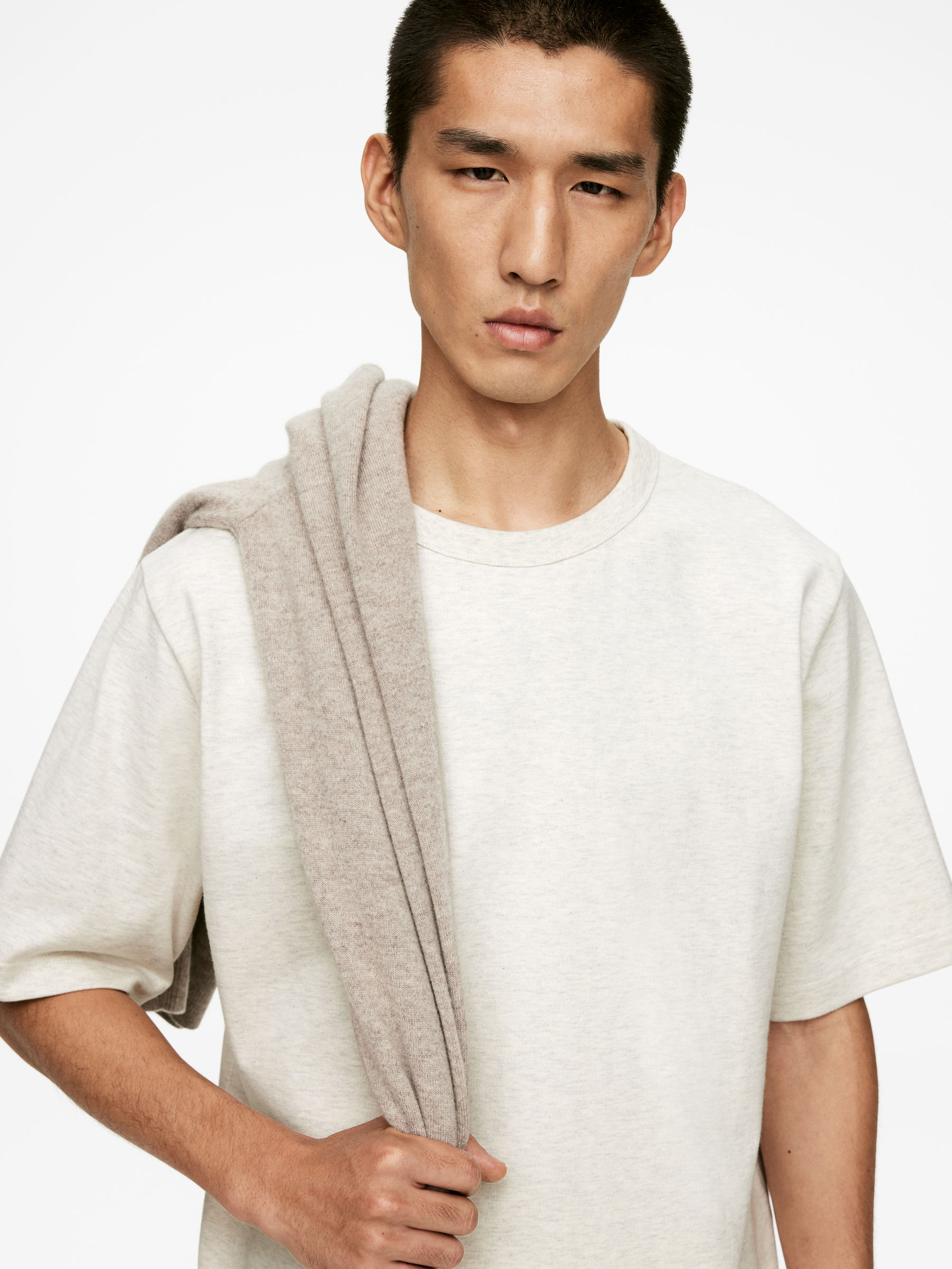 270 GSM Oversized T-Shirt - Oat - Relaxed fit - Men - StillMedia/Lookbook - 10