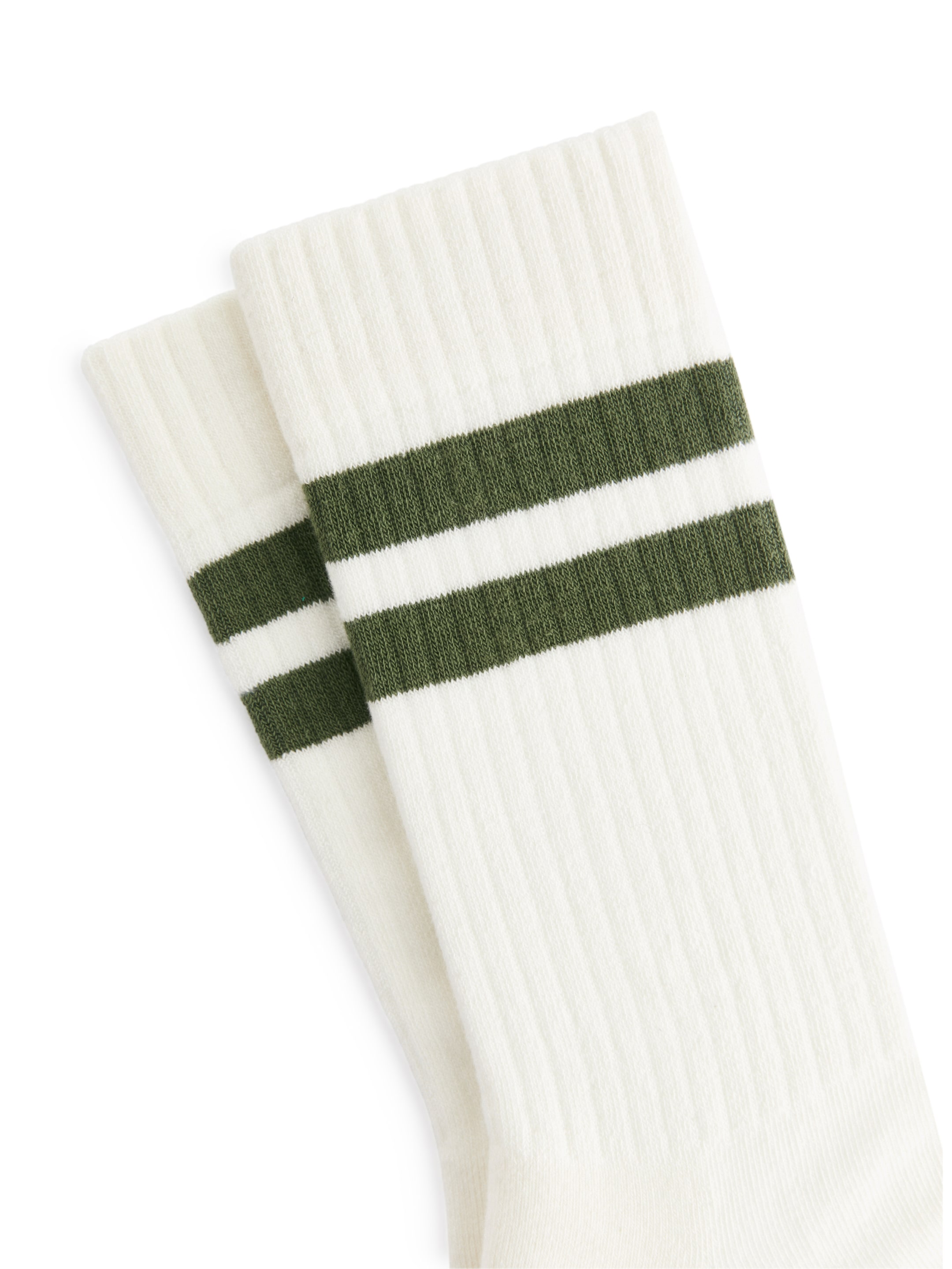Sportliche Baumwollsocken - Weiß/Grün - Herren - StillMedia/DescriptiveDetail - 2