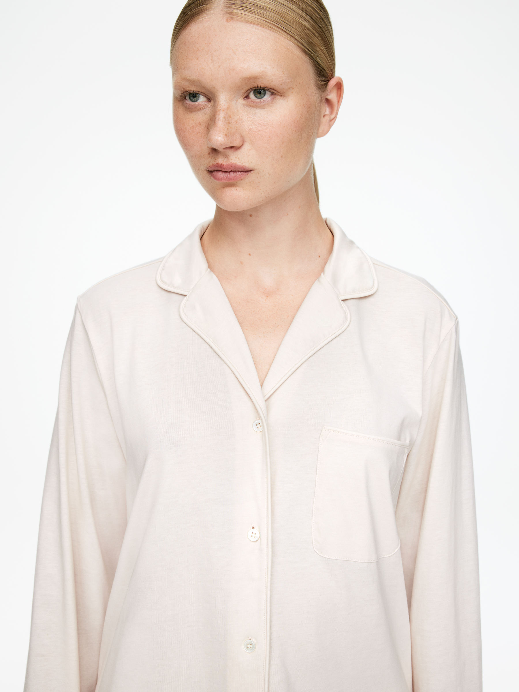 Cotton Shirt - Beige - Regular fit - Women - StillMedia/Lookbook - 4