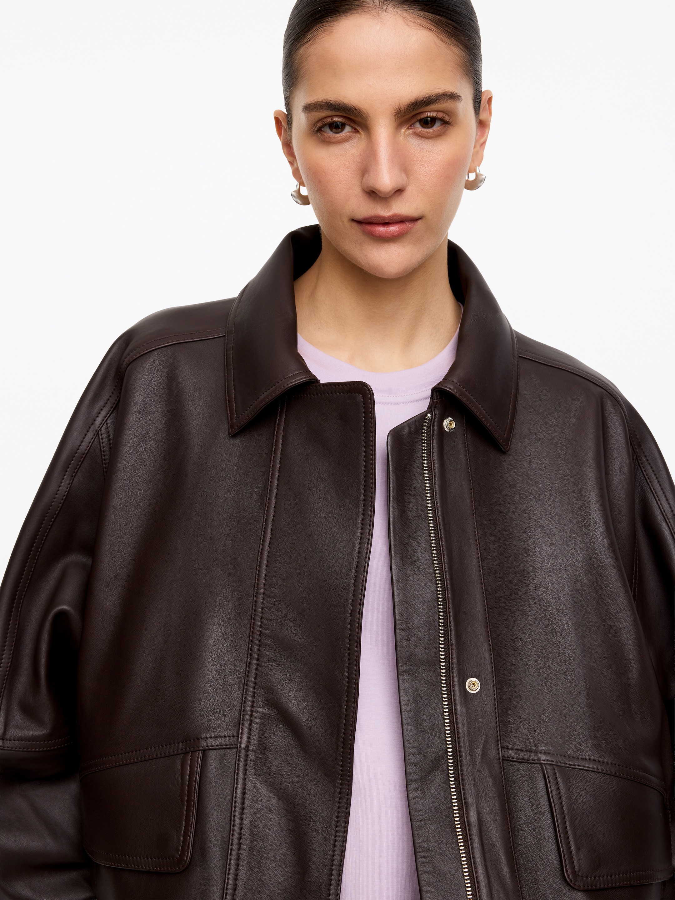 Strukturalny T-shirt Signature - Liliowy - Fason normalny - Women - StillMedia/Lookbook - 5
