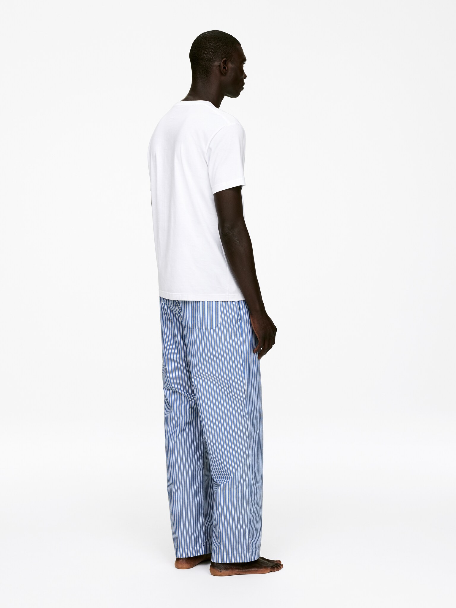 Pantalon de pyjama en popeline - Bleu/Rayé/Bleu/Rayé - 5
