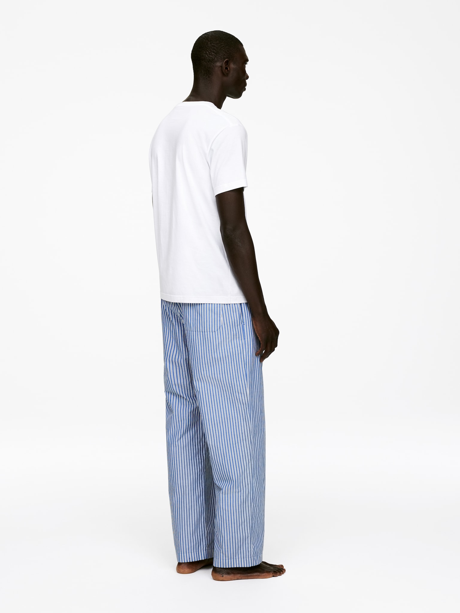 Pantalon de pyjama en popeline - Bleu/Rayé/Bleu/Rayé - 4