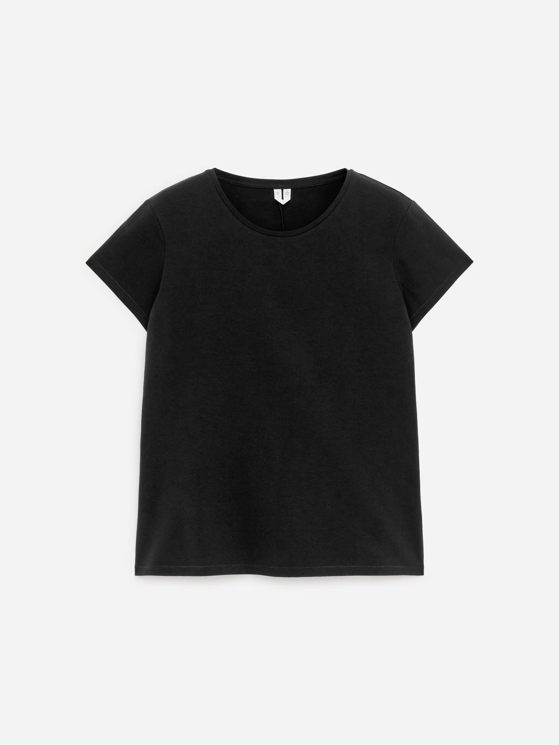 Slim Cap-Sleeve T-Shirt - Black - Slim fit - Women - StillMedia/DescriptiveStillLife - 1