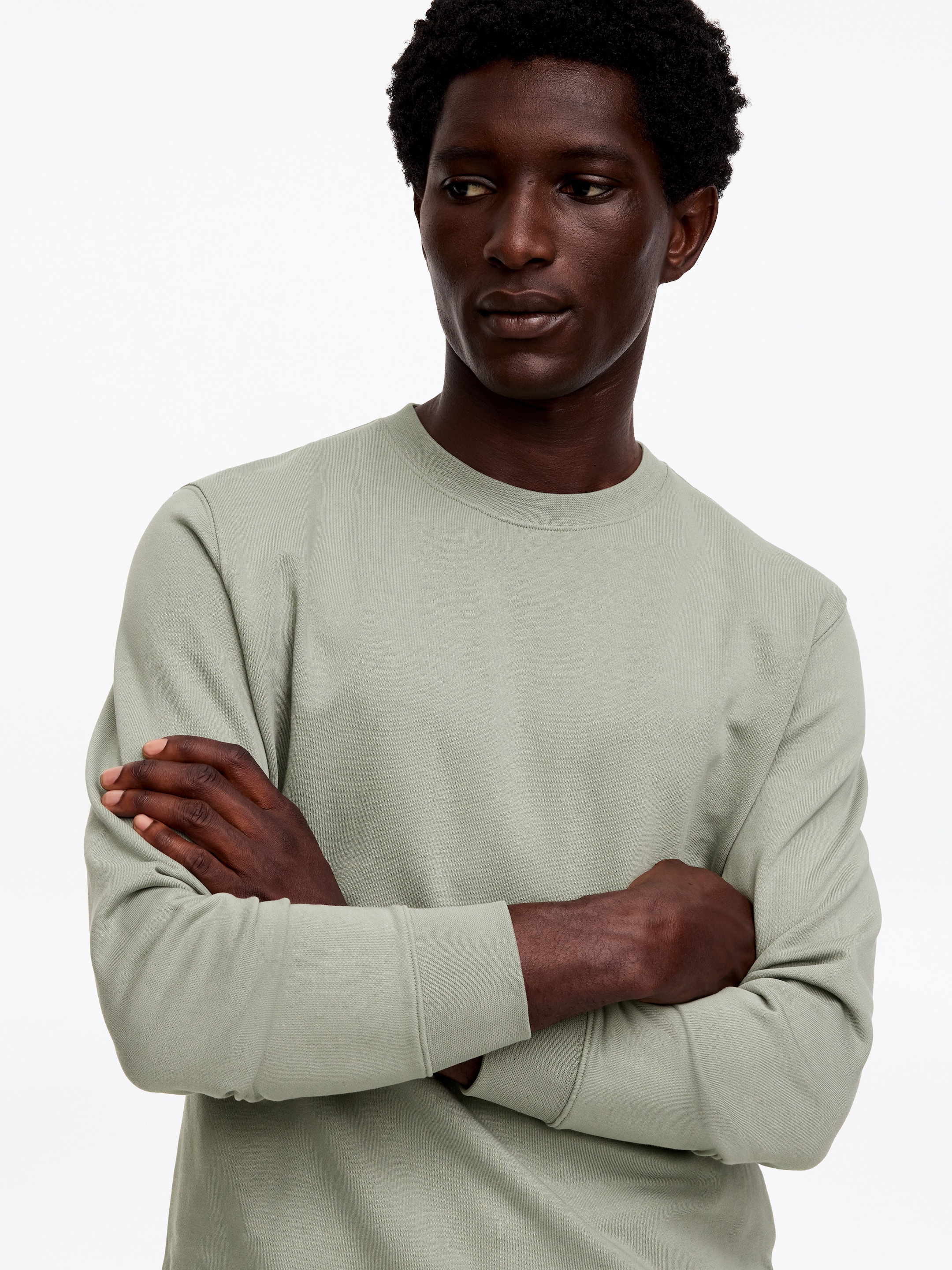 Mid-Weight Sweatshirt - Khaki Green - Regular fit - Men - StillMedia/Lookbook - 4