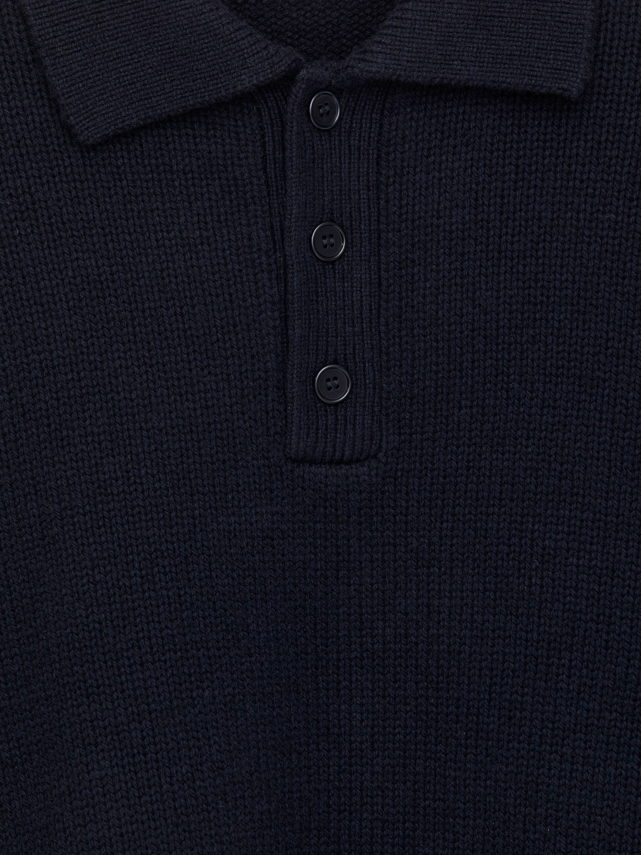 Wełniany sweter polo - Ciemnoniebieski - Fason swobodny - Men - StillMedia/DescriptiveDetail - 1