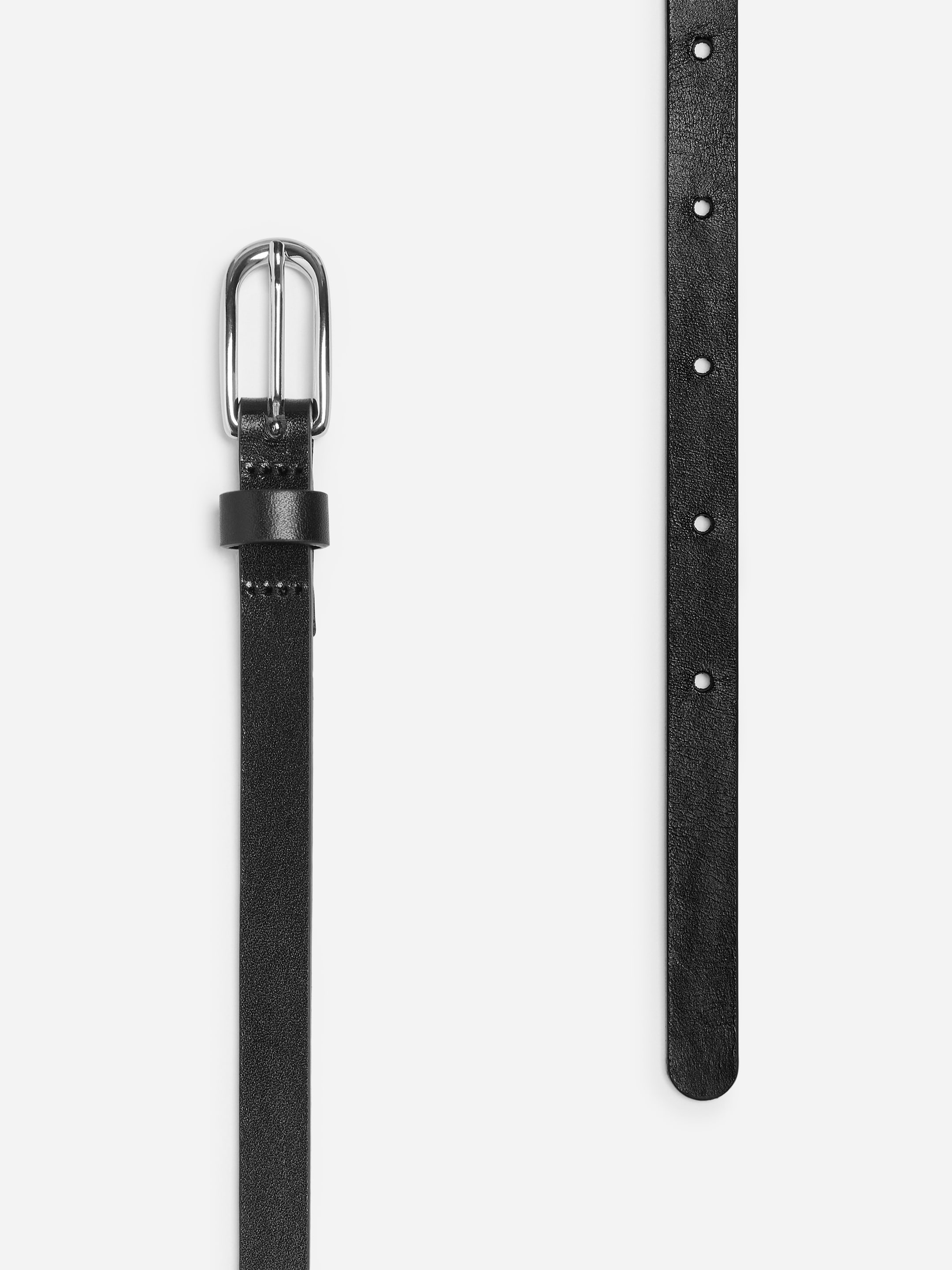 Slim Leather Belt - Black - women - StillMedia/DescriptiveDetail - 2