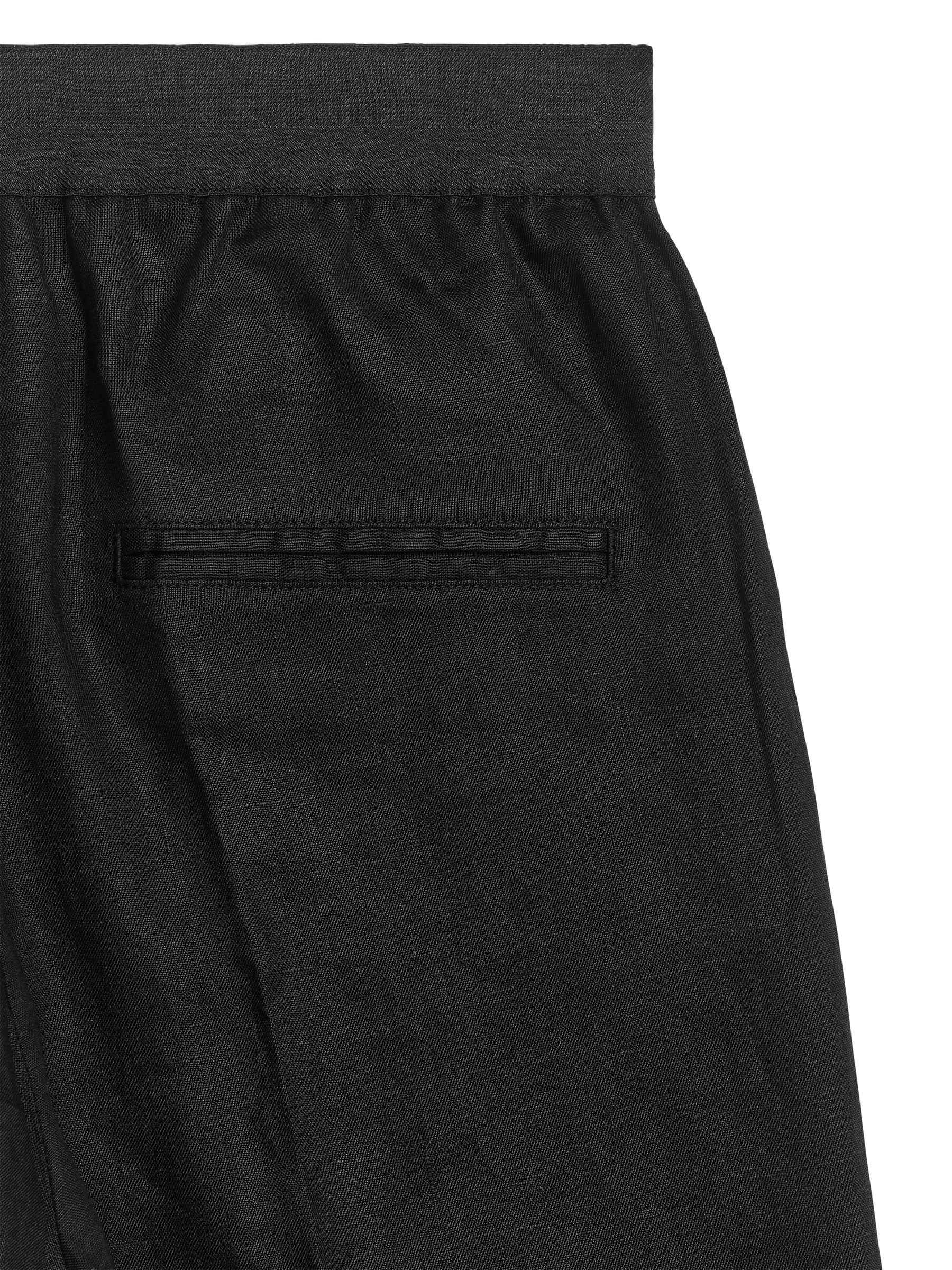 Linen Trousers - Black - Loose fit - Women - StillMedia/DescriptiveDetail - 1