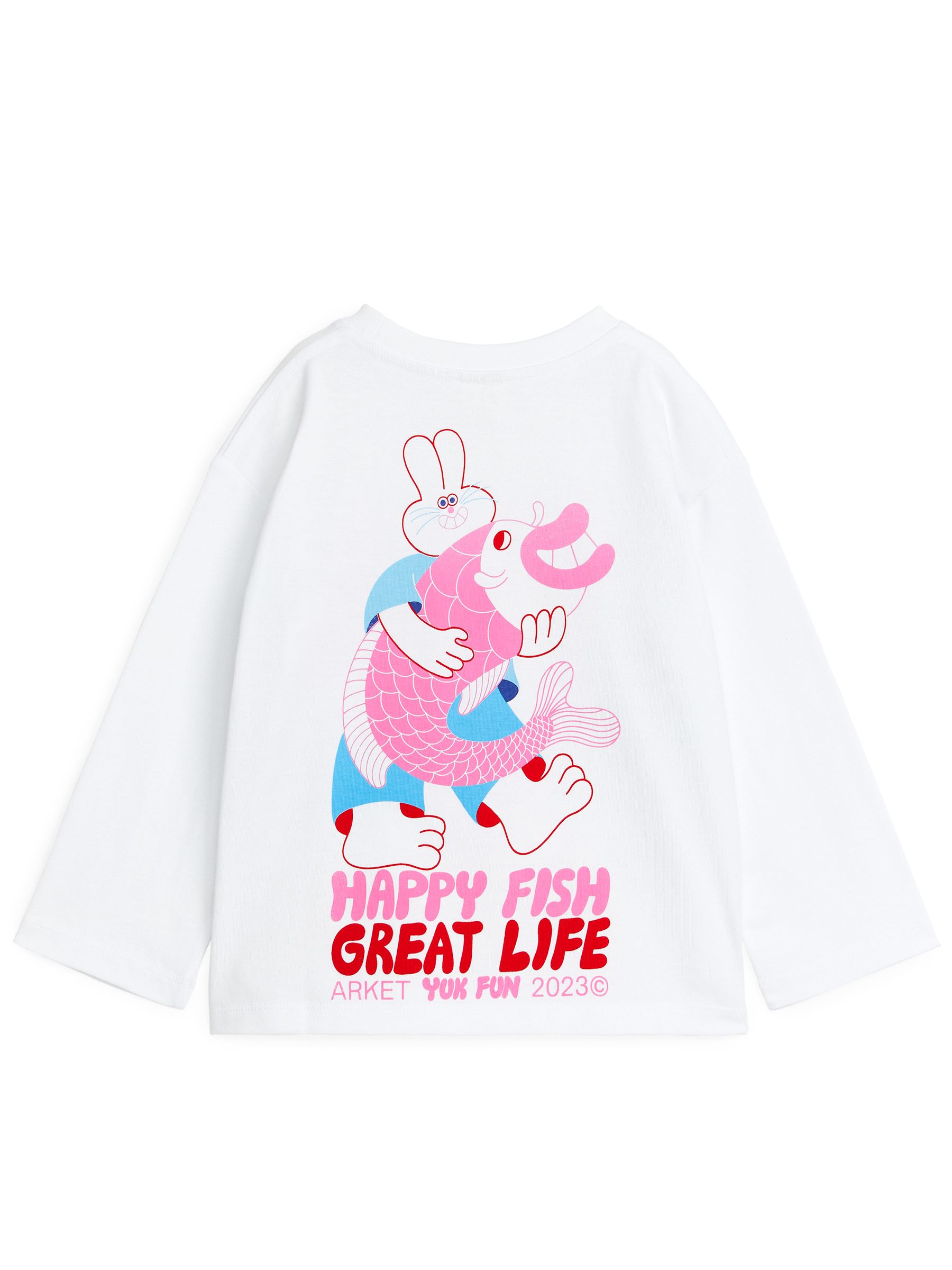 Langärmeliges T-Shirt von ARKET und YUK FUN - Weiß/Hase - Regular Fit - Kinder - StillMedia/DescriptiveStillLife - 1