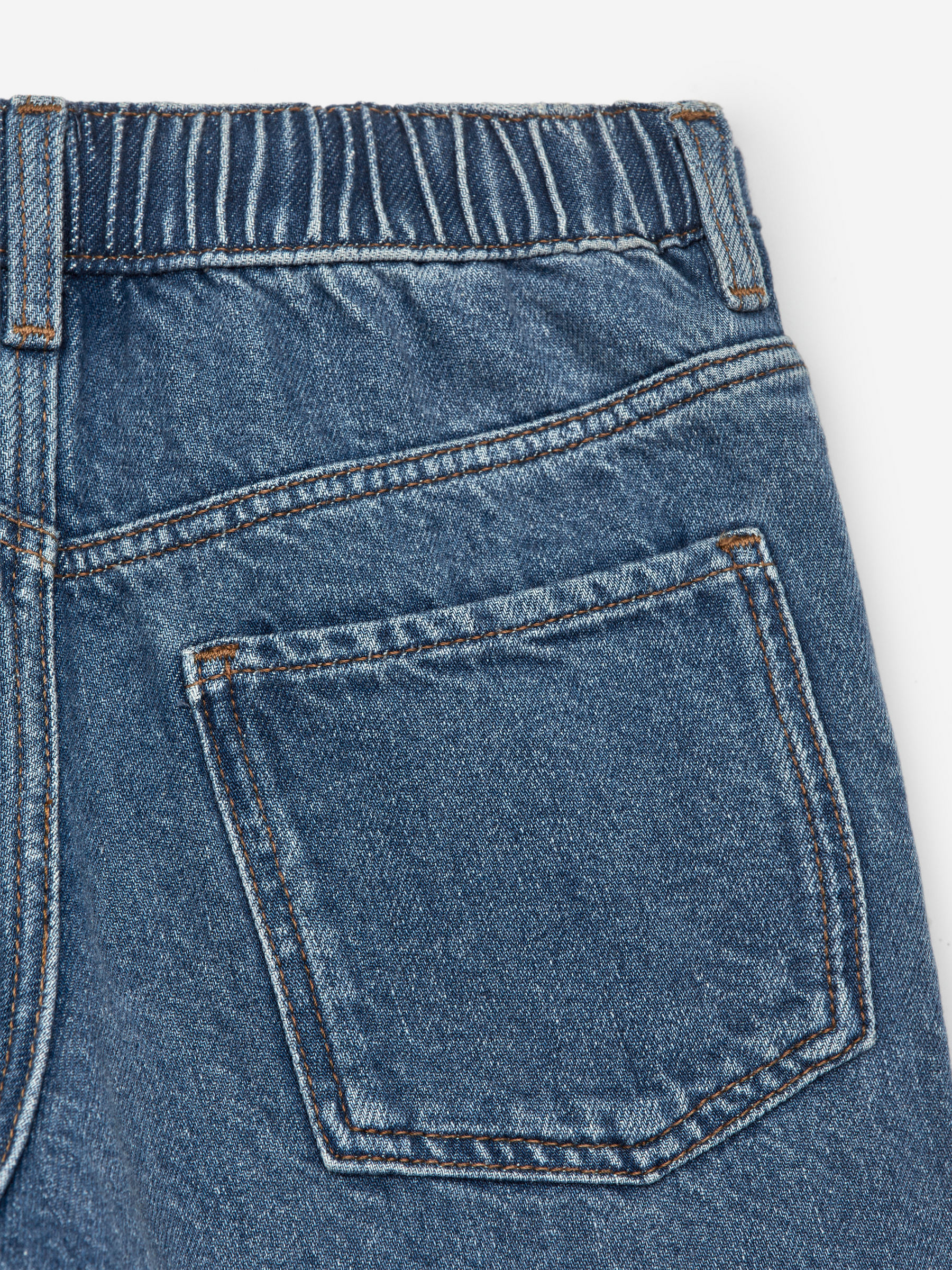 Pull-On Denim Trousers - Mid Blue - Loose fit - Children - StillMedia/DescriptiveDetail - 1