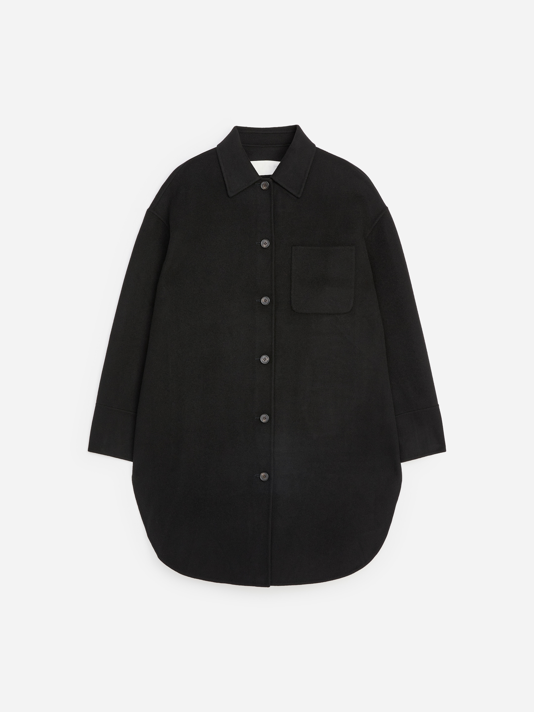 Dubbelvävd overshirt - Svart - Regular fit - women - StillMedia/DescriptiveStillLife - 1