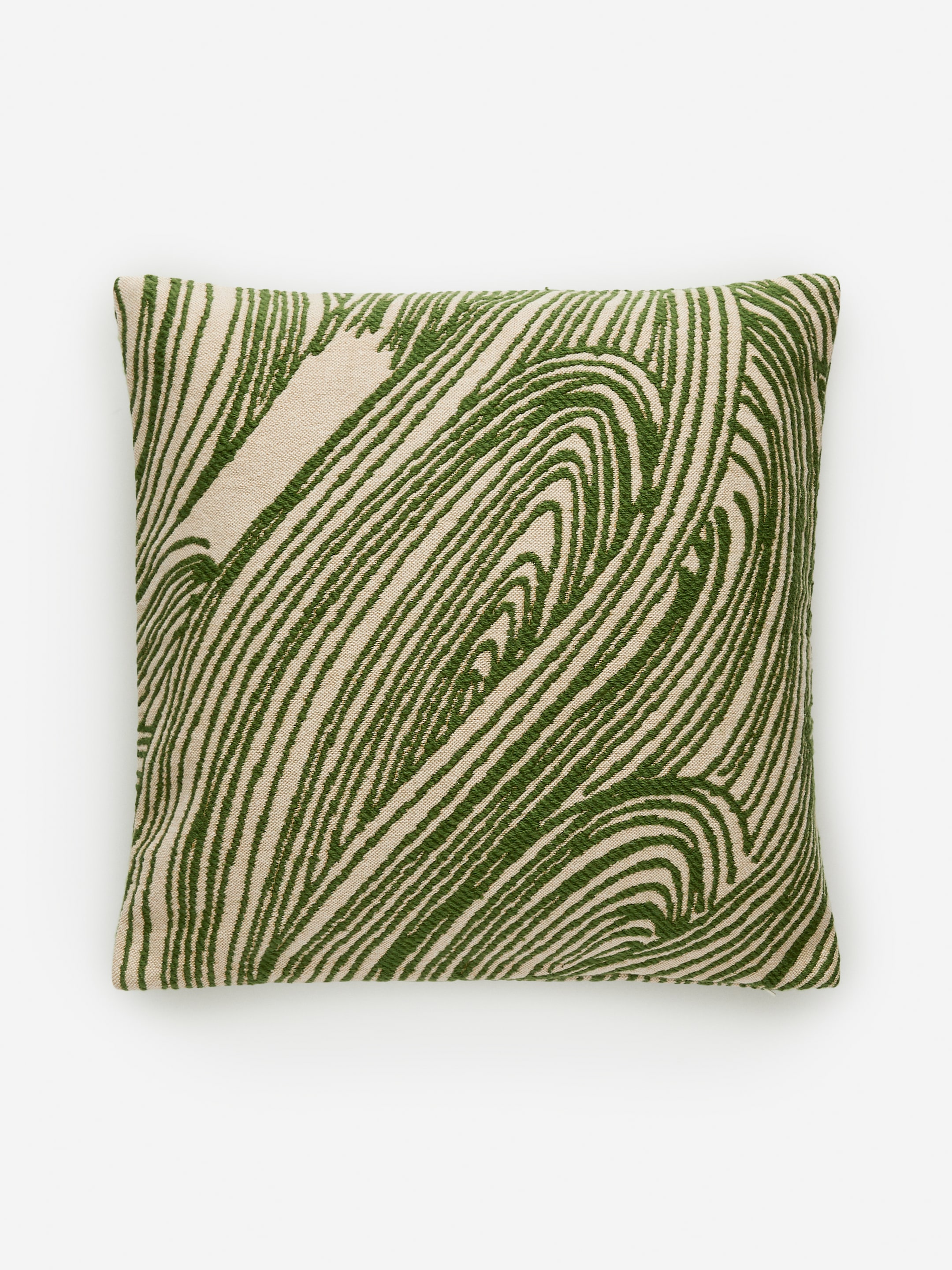Zobacz większy obraz: Bawełniano-wełniana poszewka 50 cm x 50 cm - Zielony/Beżowy - HOME | H&M PL 2