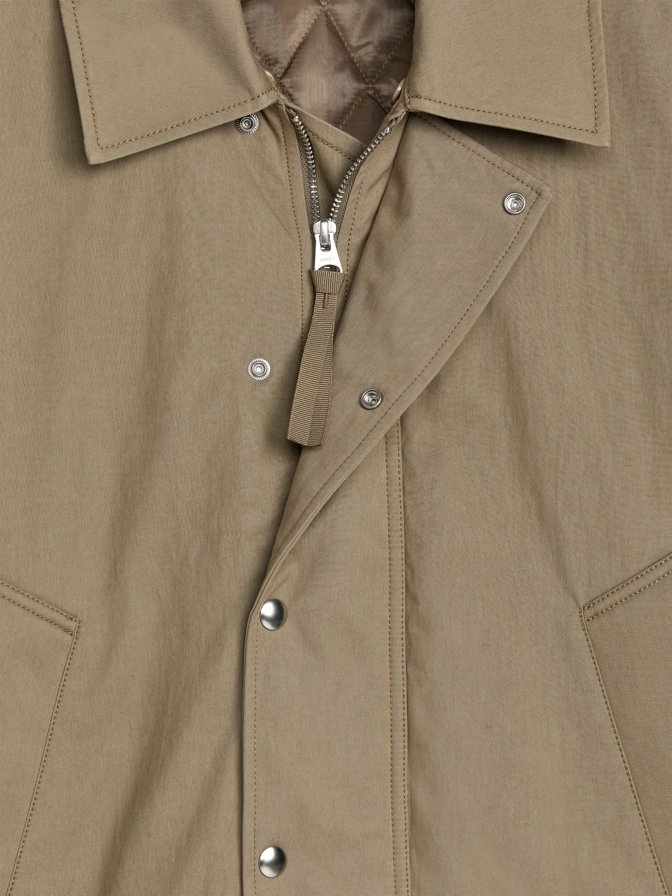 Grösseres Bild ansehen: Jacke mit Kunstfellkragen - Taupe - HERREN | H&M CH 4