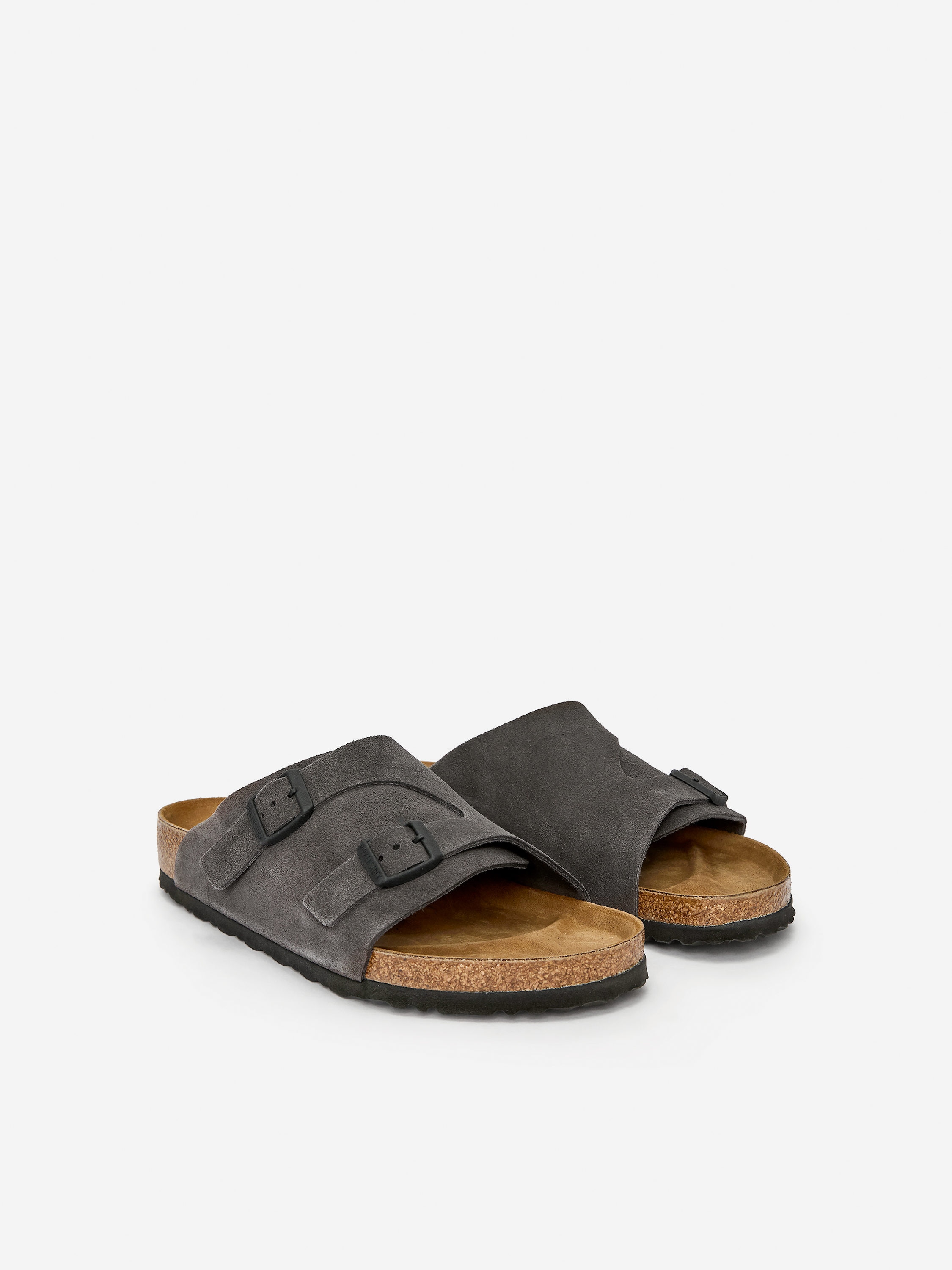 Birkenstock Zürich Suede Sandals - Grey - Men - StillMedia/DescriptiveStillLife - 1