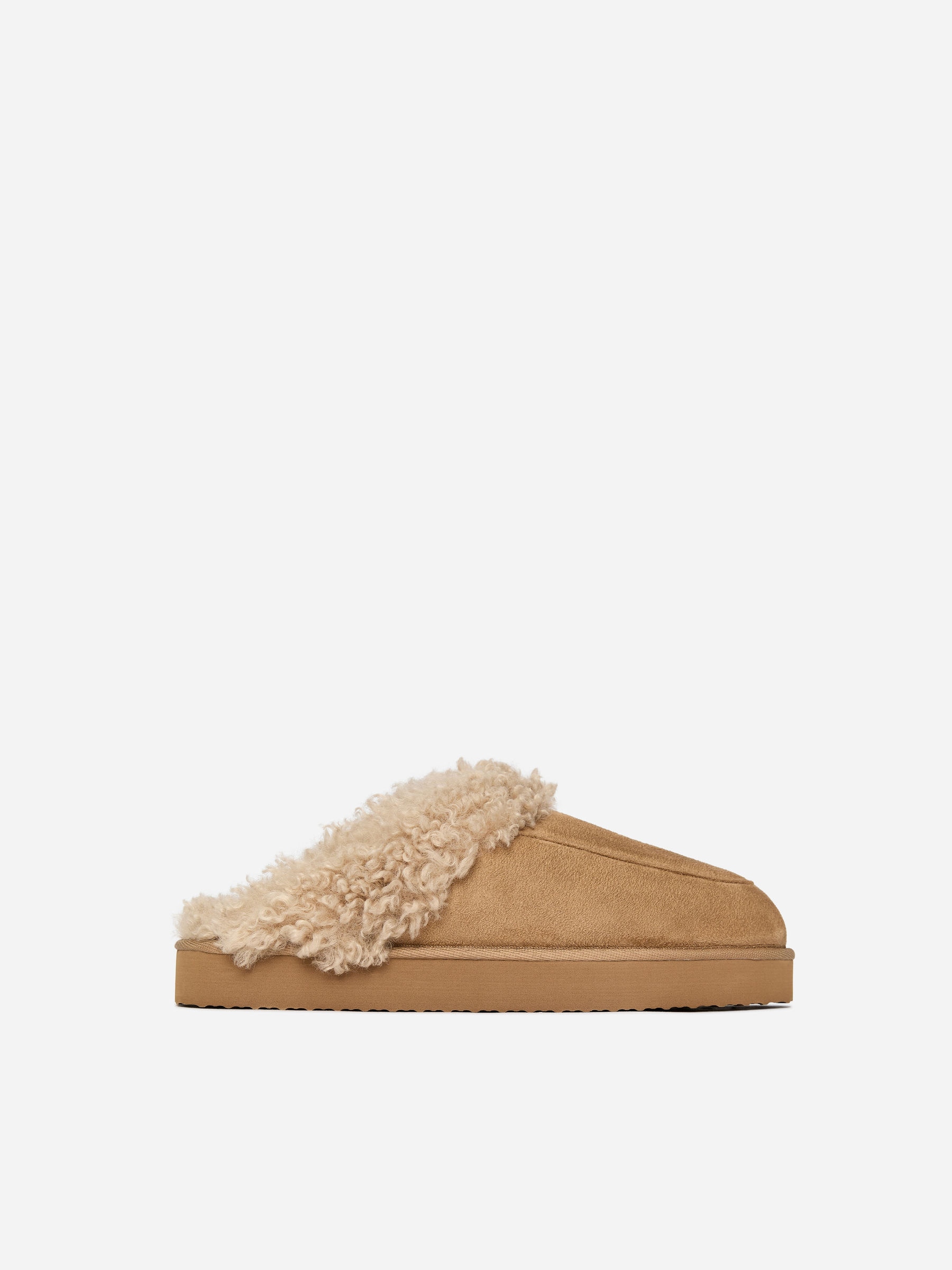Faux-Fur Slippers-#53443C-17324