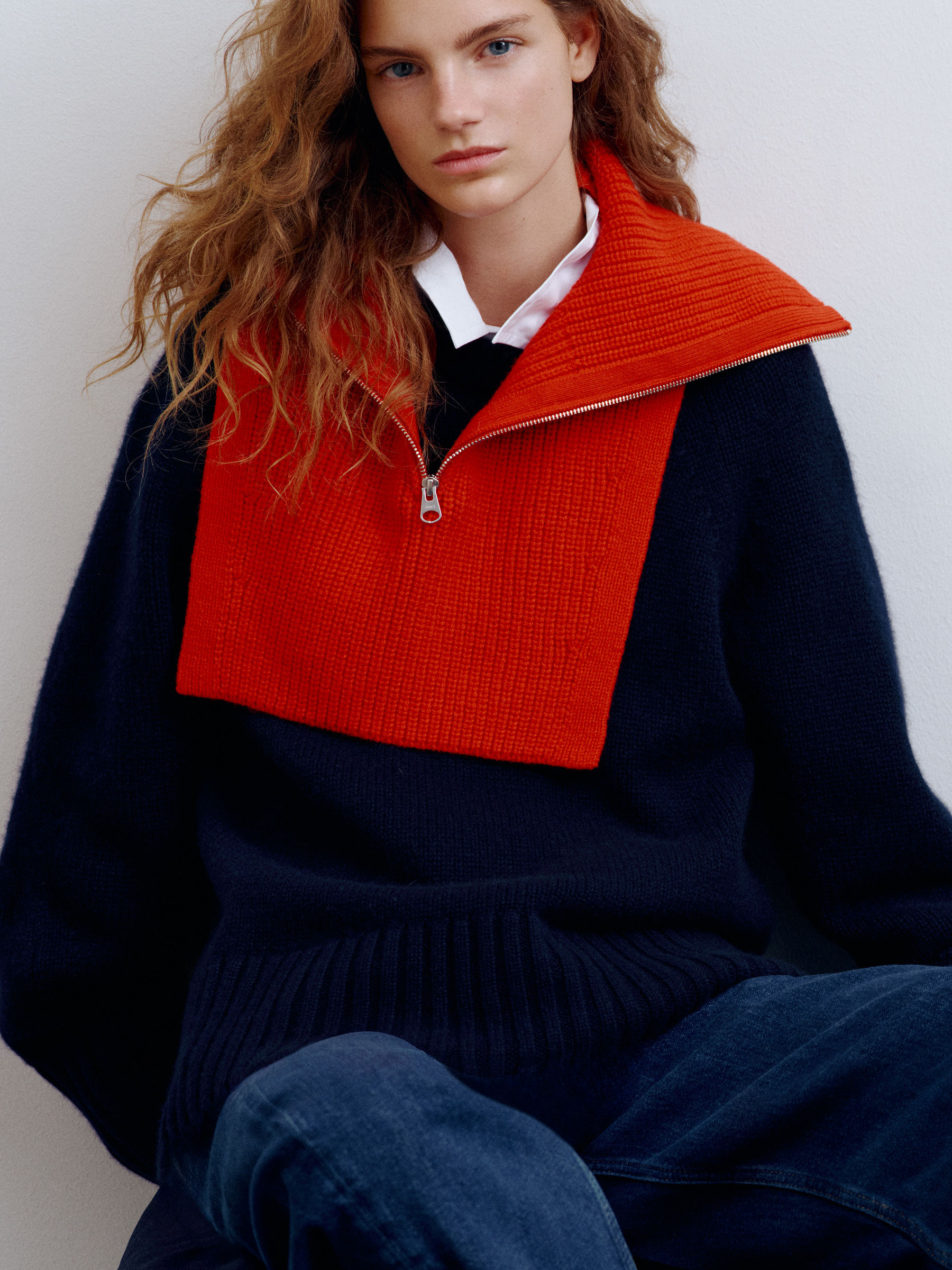 Wool Collar-#C61B27-17224