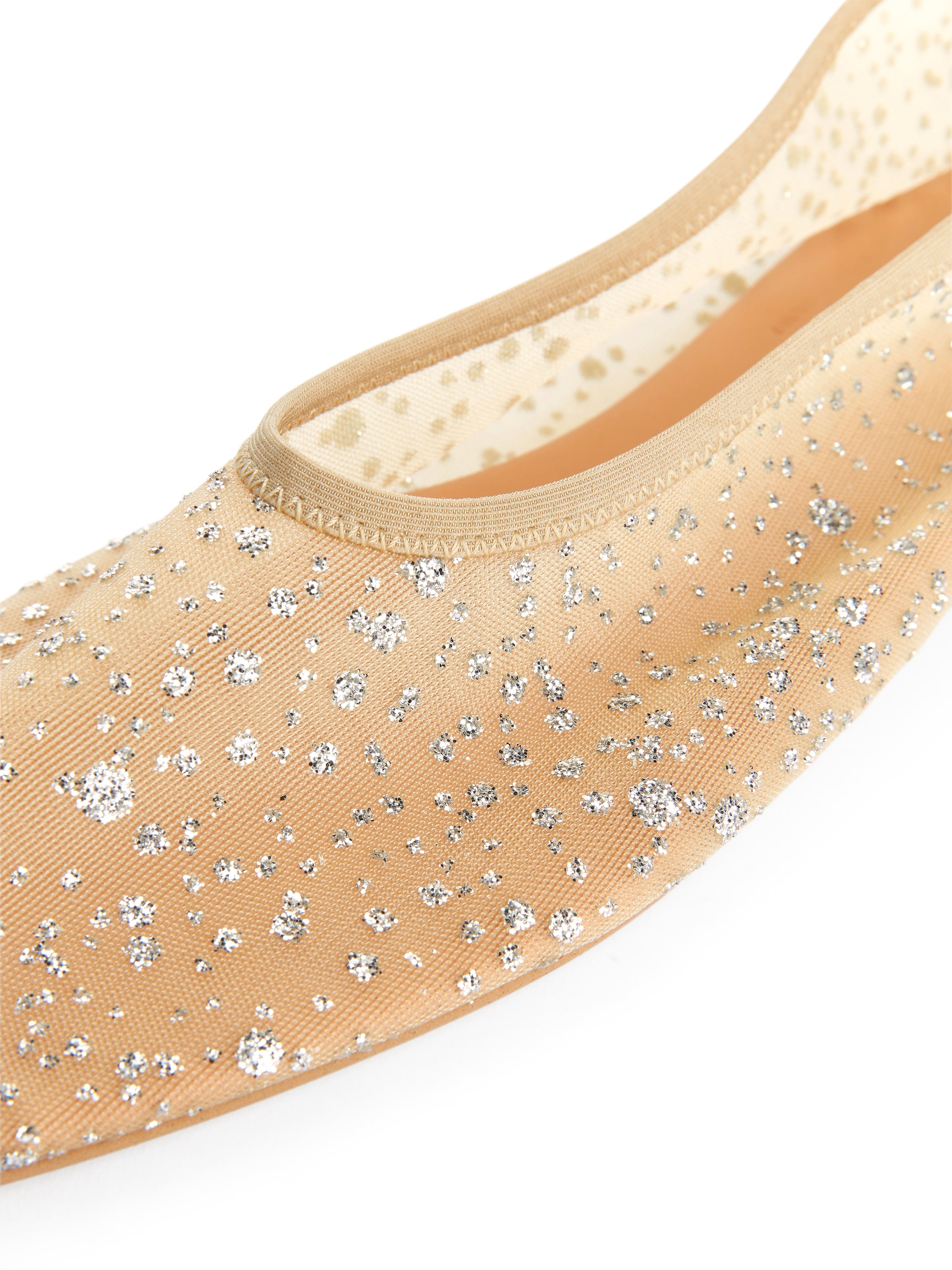 Glitter Mesh Ballerinas - Beige/Silver - Women - StillMedia/DescriptiveDetail - 3