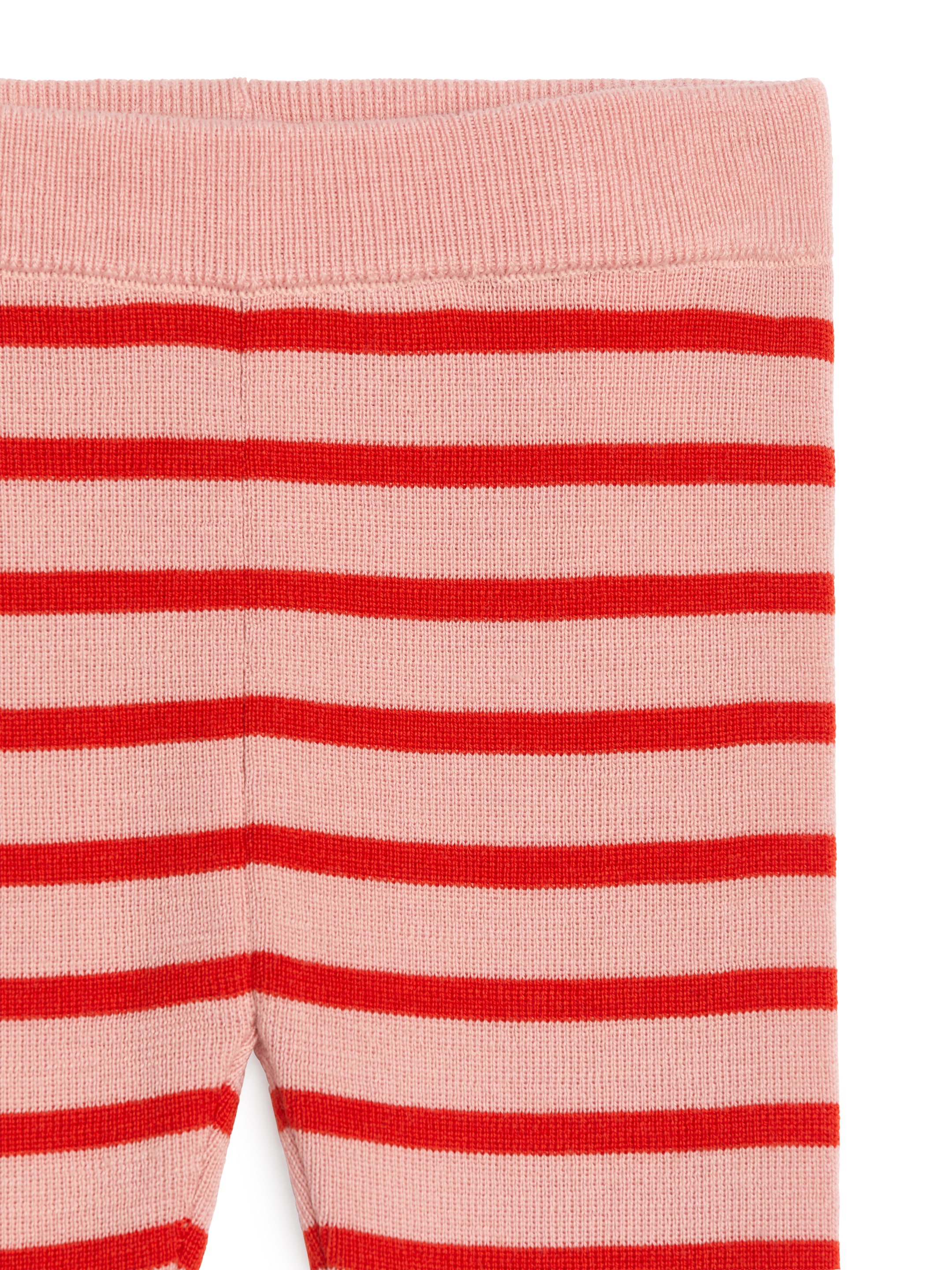 Visa större bild: Stickade leggings i merinoull - Rosa/röd - BARN | H&M SE 3